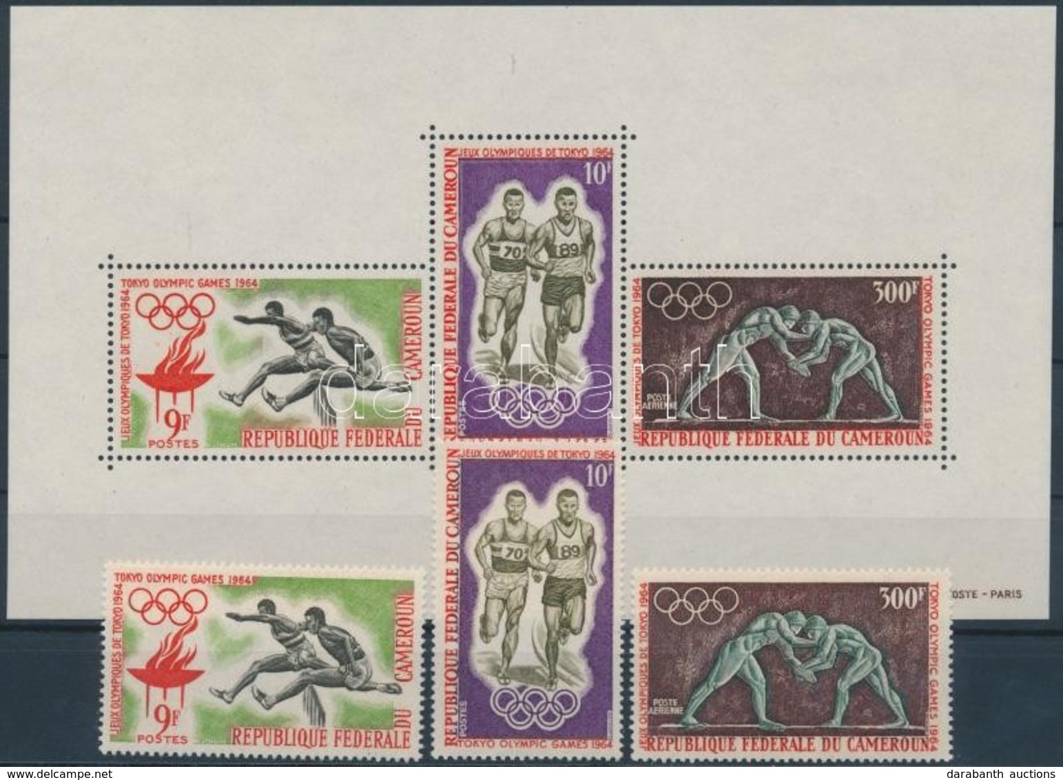 ** 1964 Tokiói Olimpia Sor Mi 410-412 + Blokk Mi 2 - Andere & Zonder Classificatie