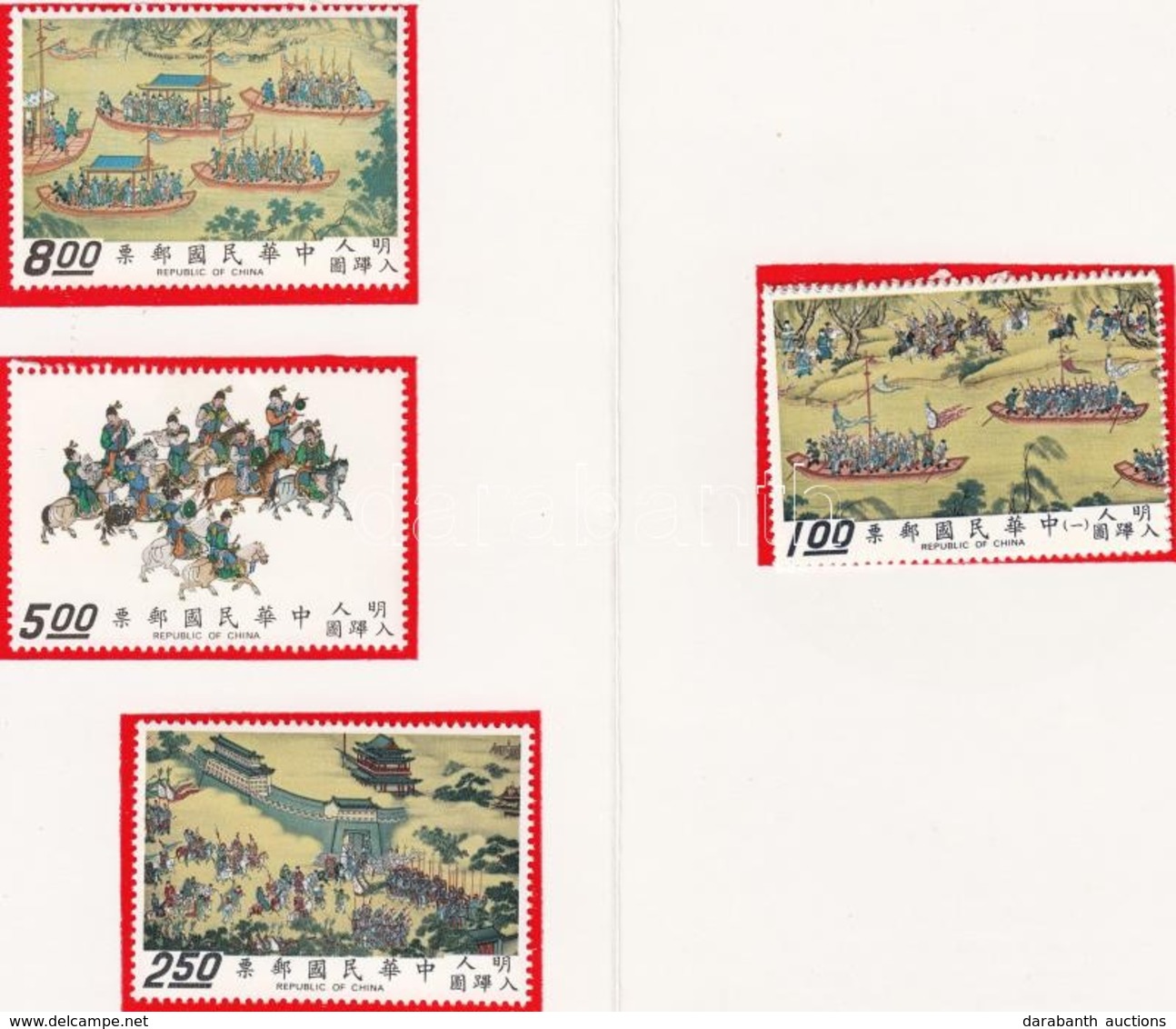 1972 Festmények Mi 900-907 Postai Ismertetőben, Beragasztva - Autres & Non Classés