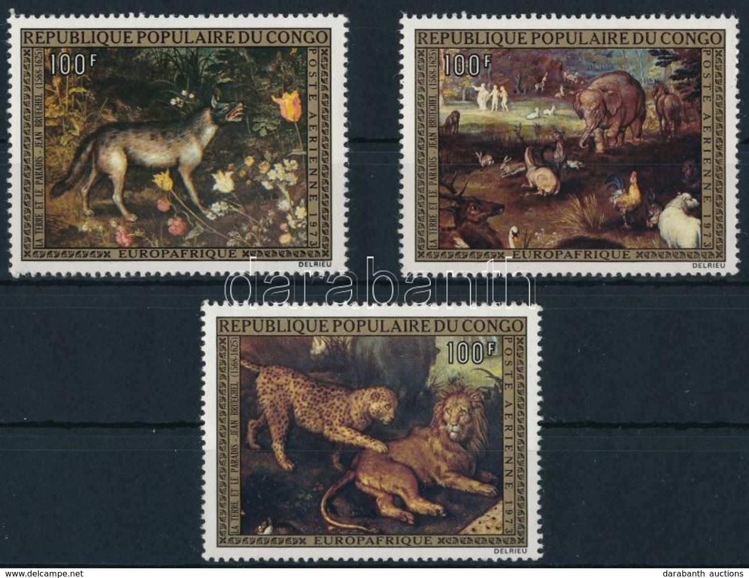 ** 1973 Europafrique- Brueghel Festmények Sor Mi 391-393 - Andere & Zonder Classificatie