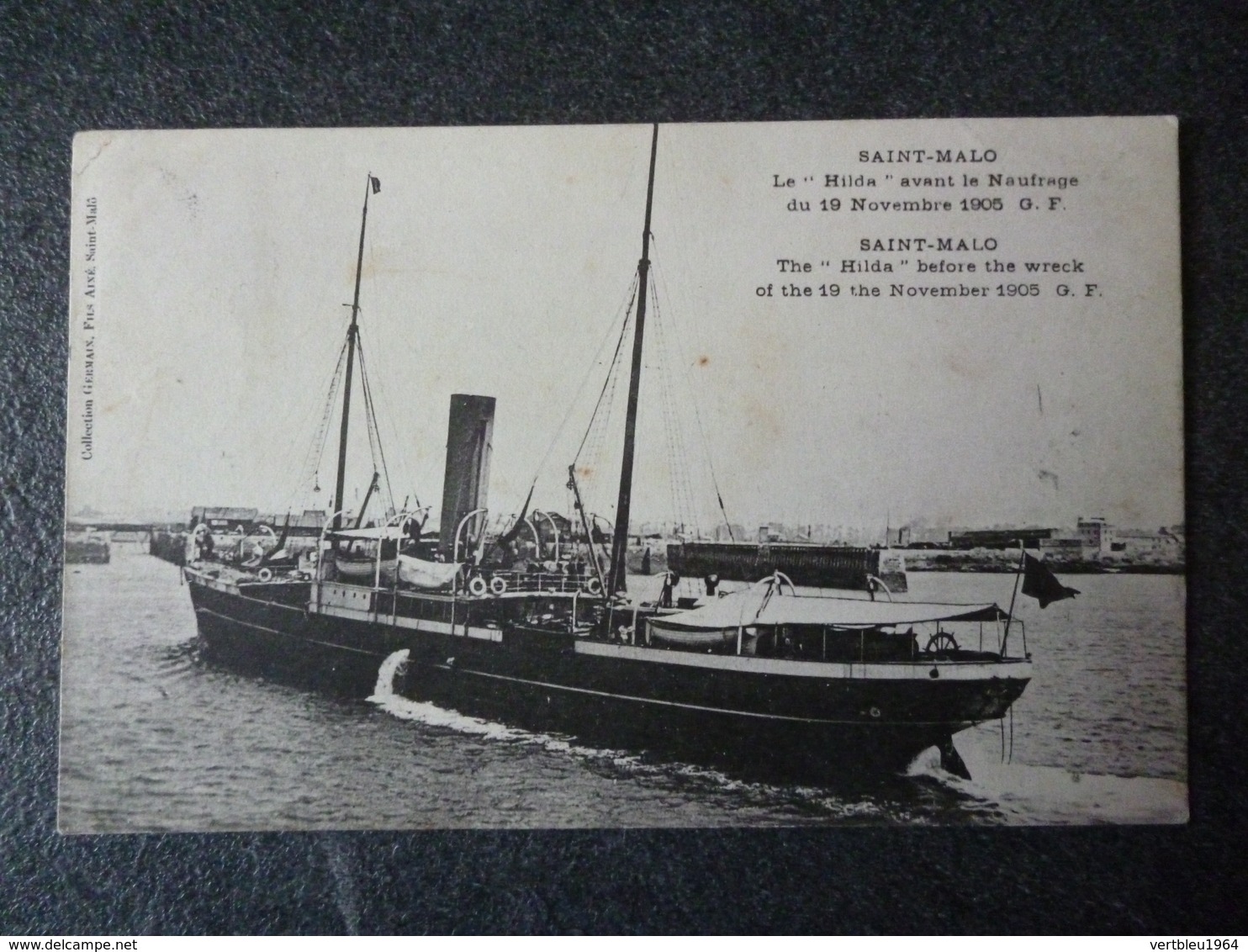 Cpa 35 Saint Malo  Le  "Hilda"  Avant Le Naufragedu 19 Novembre 1905 - Saint Malo