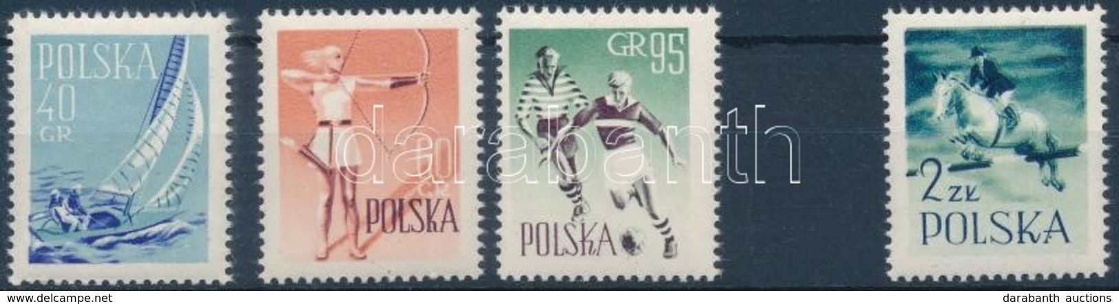 ** 1959 Sport Or Mi 1086-1089 (Mi 1089 Eltolódott Kék Színnyomat) - Autres & Non Classés