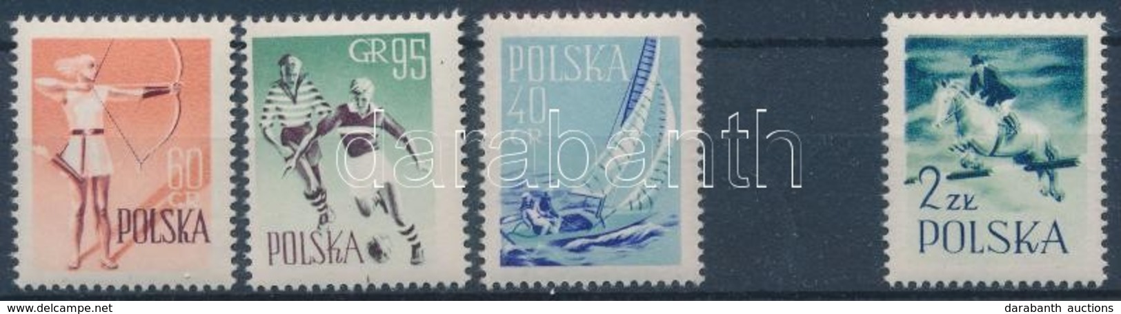 ** 1959 Sport Or Mi 1086-1089 (Mi 1089 Eltolódott Kék Színnyomat) - Autres & Non Classés