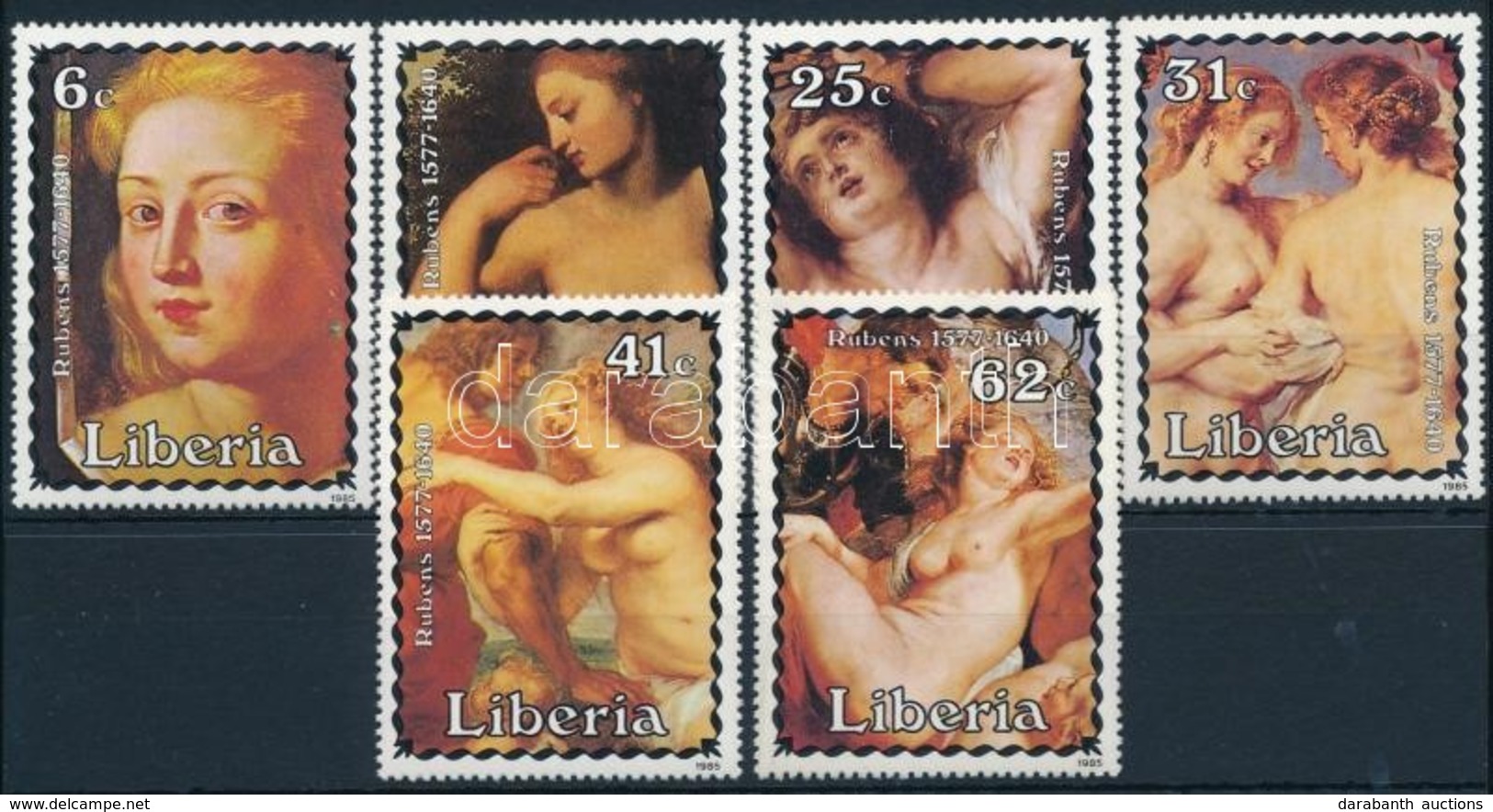 ** 1985 Rubens Festmények Sor,
Rubens Paintings Set
Mi 1336-1341 - Autres & Non Classés