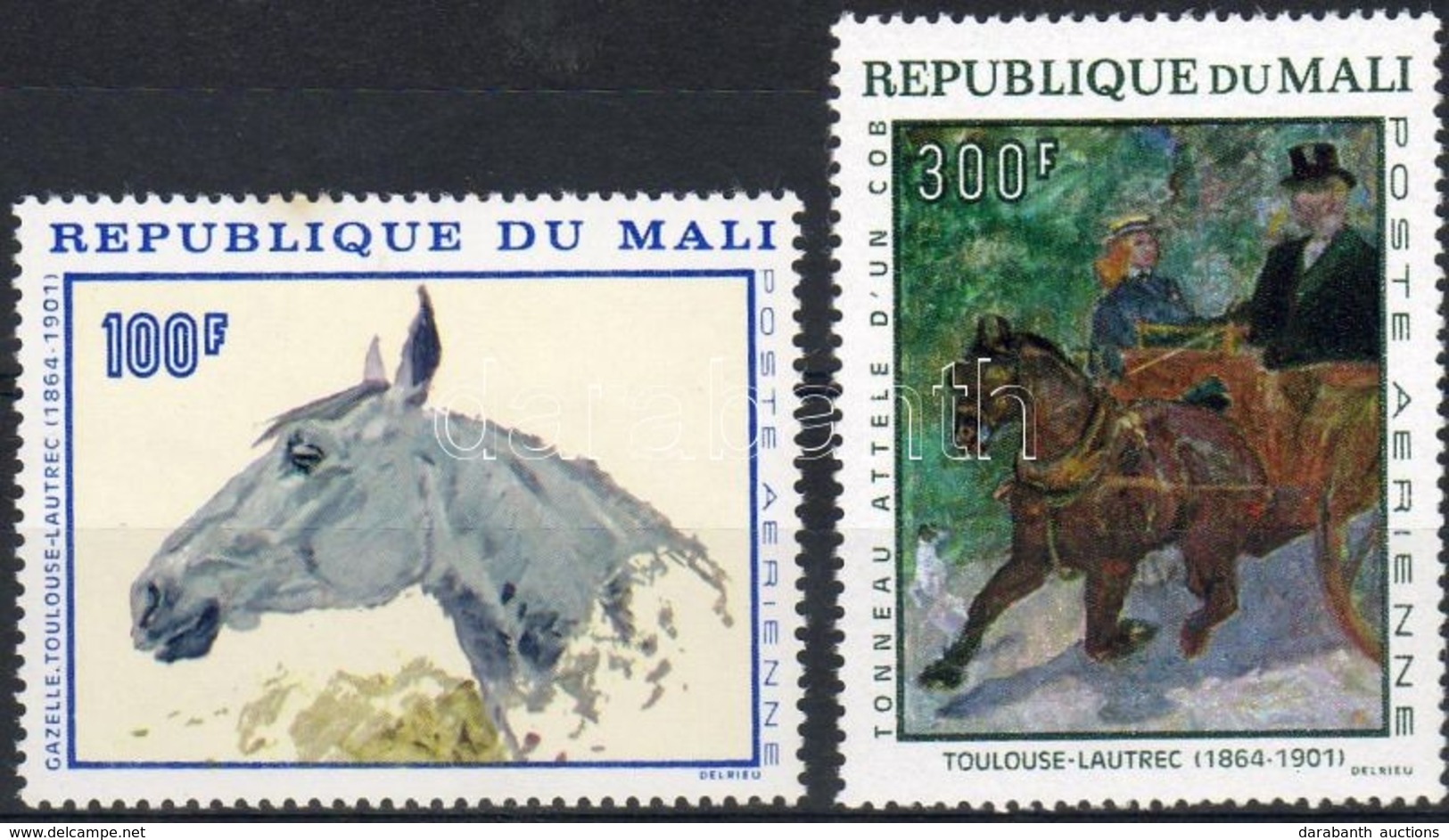 ** 1967 Toulouse-Lautrec Festmények Mi 158-159 - Andere & Zonder Classificatie