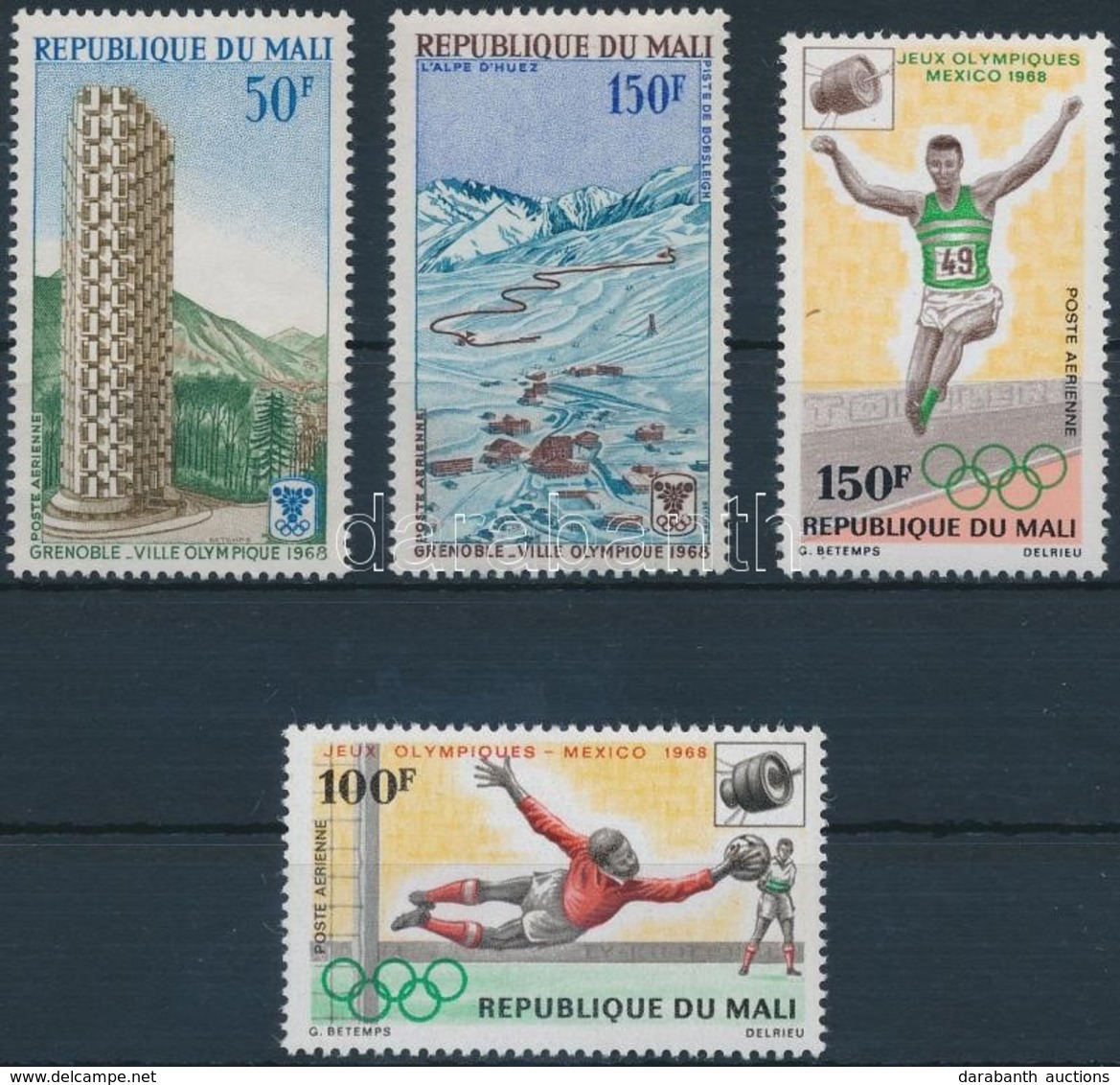 ** 1968 Olimpiai Játékok, Grenoble és Mexikó Sor Mi 160-161, 176-177 - Sonstige & Ohne Zuordnung