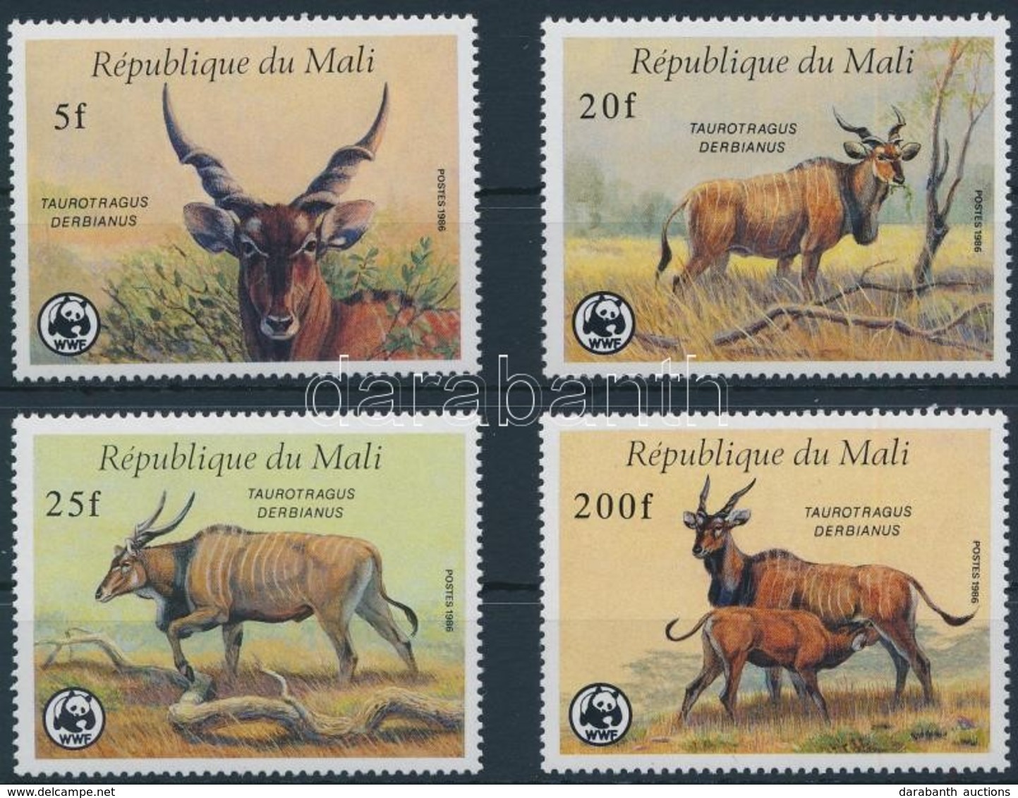 ** 1986 WWF Jávorantilop Sor,
WWF Elk Set
Mi 1731-1734 - Autres & Non Classés