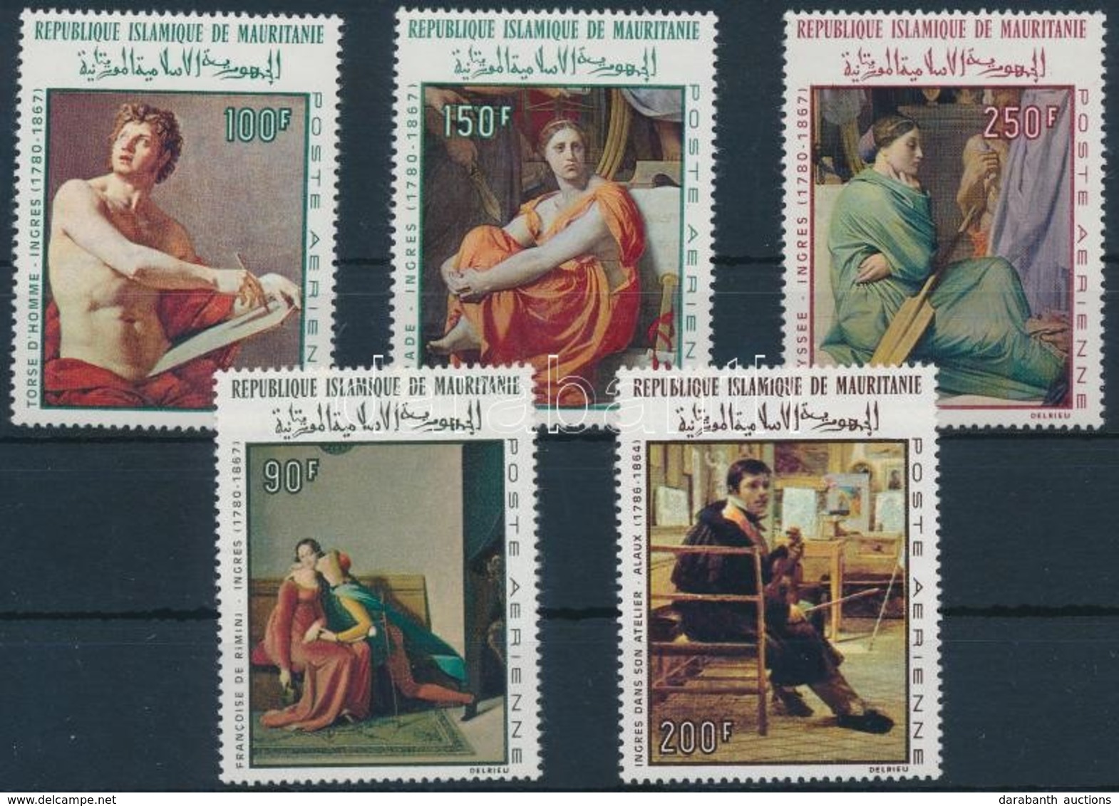 ** 1967-1968 Ingres: Festmény (I-II) Sor Mi 323-324 + 344-346 - Andere & Zonder Classificatie