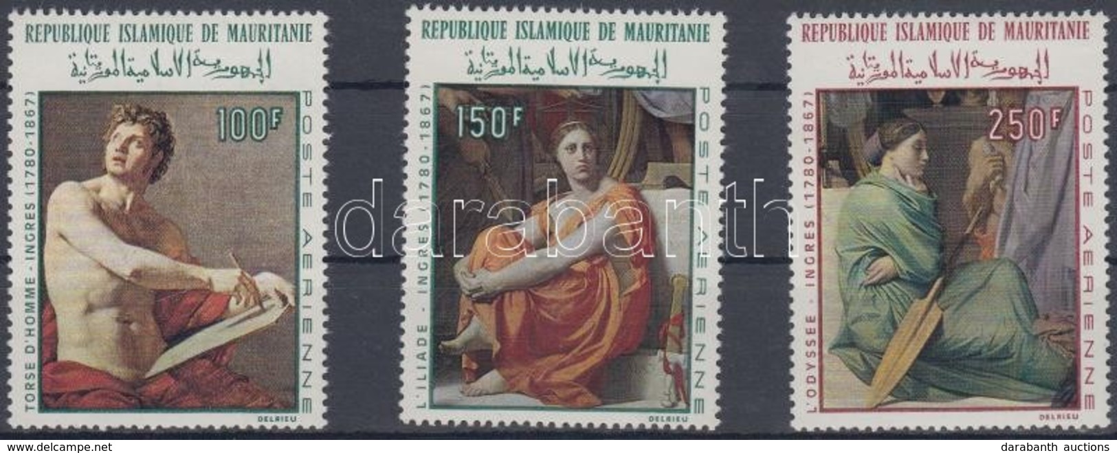 ** 1968 100 éve Hunyt El Dominique Ingres Festő Sor Mi 344-346 - Other & Unclassified