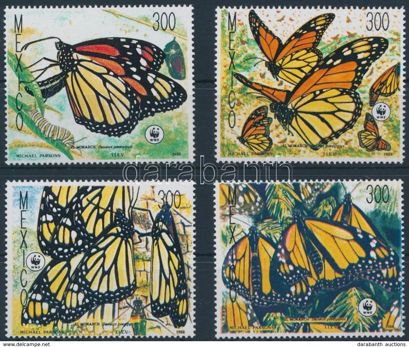 ** 1988 WWF Pillangó Sor,
WWF Butterfly Set
Mi 2095-2098 - Other & Unclassified