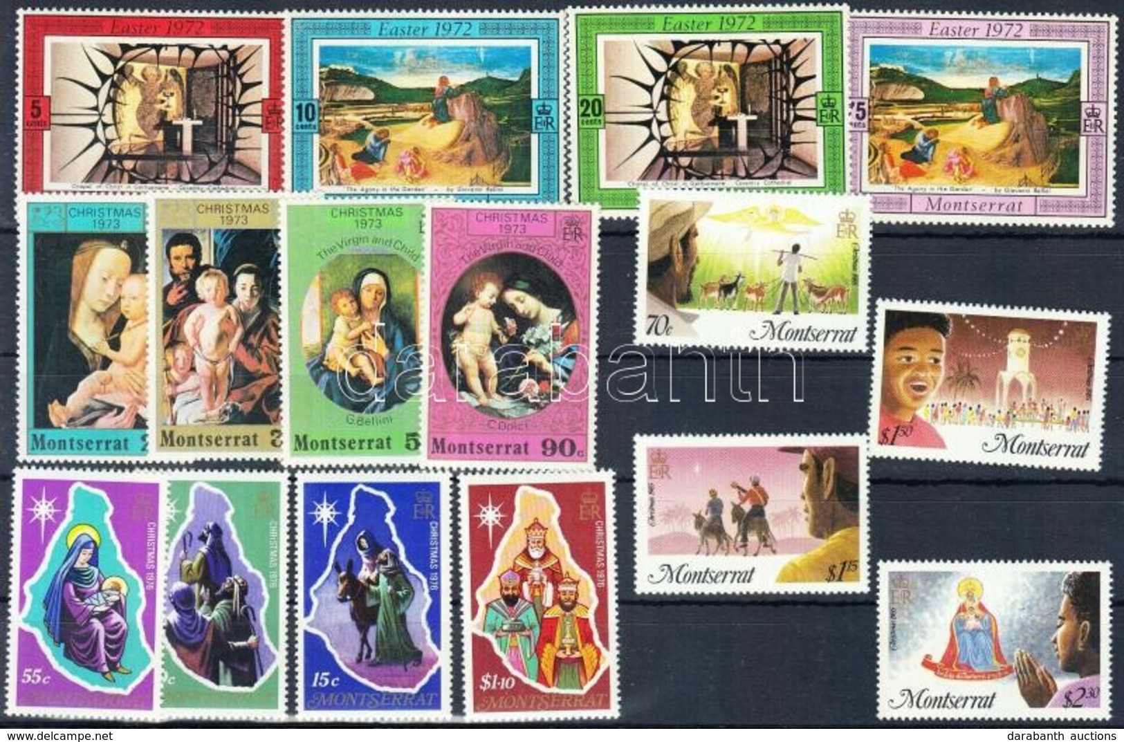 ** 1972/1985 Vallási ünnepek 4 Klf Sor Mi 273-276 + 295-298 + 605-608 + 355-358 - Altri & Non Classificati