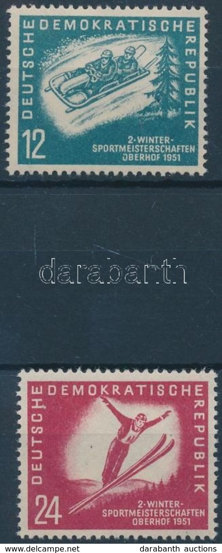 ** 1951 Téli Sportbajnokság Sor Mi 280-281 /foghiba/perforation Faults/ - Autres & Non Classés