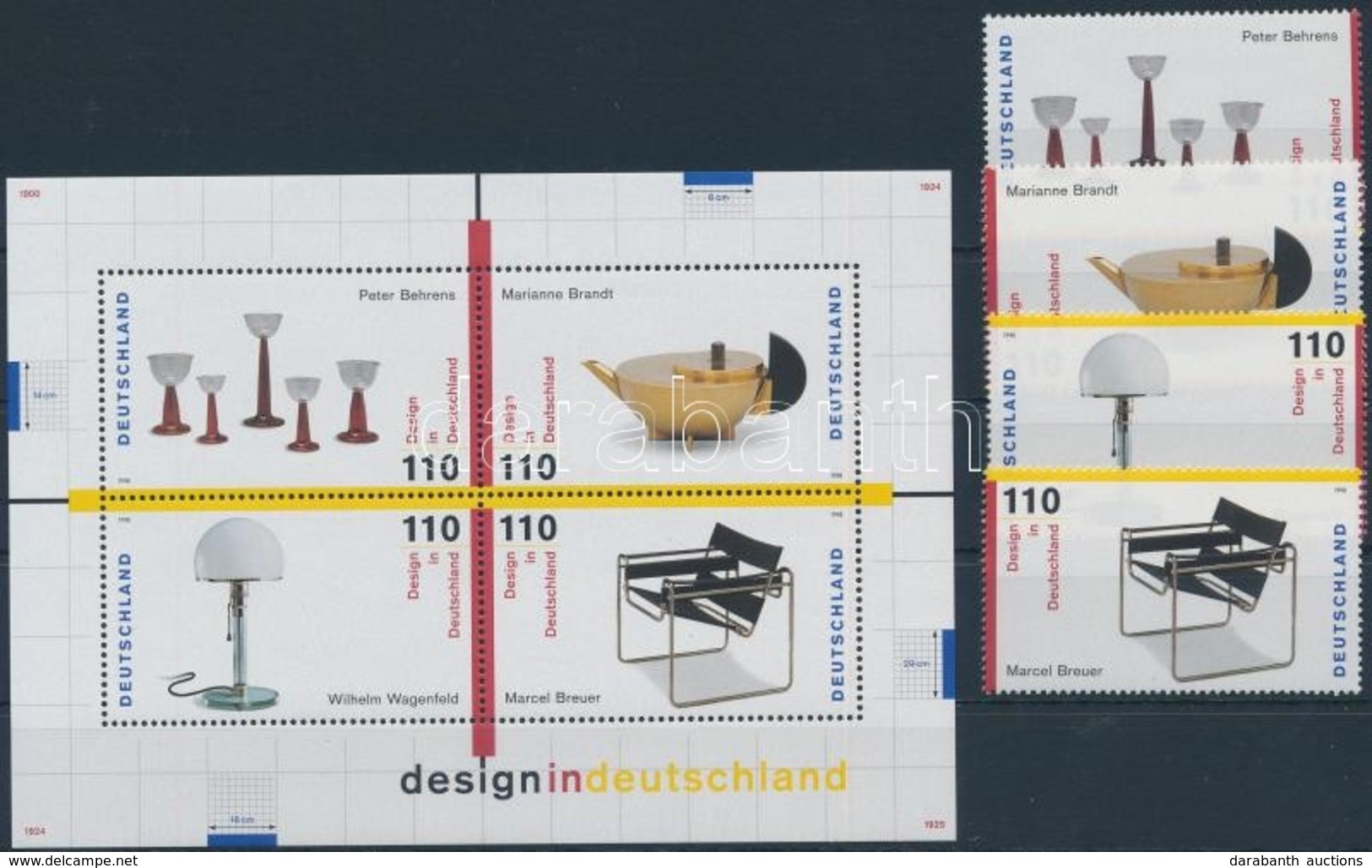 ** 1998 Design Sor + Blokk,
Design Set + Block
Mi 2001-2004 + Mi 45 - Autres & Non Classés