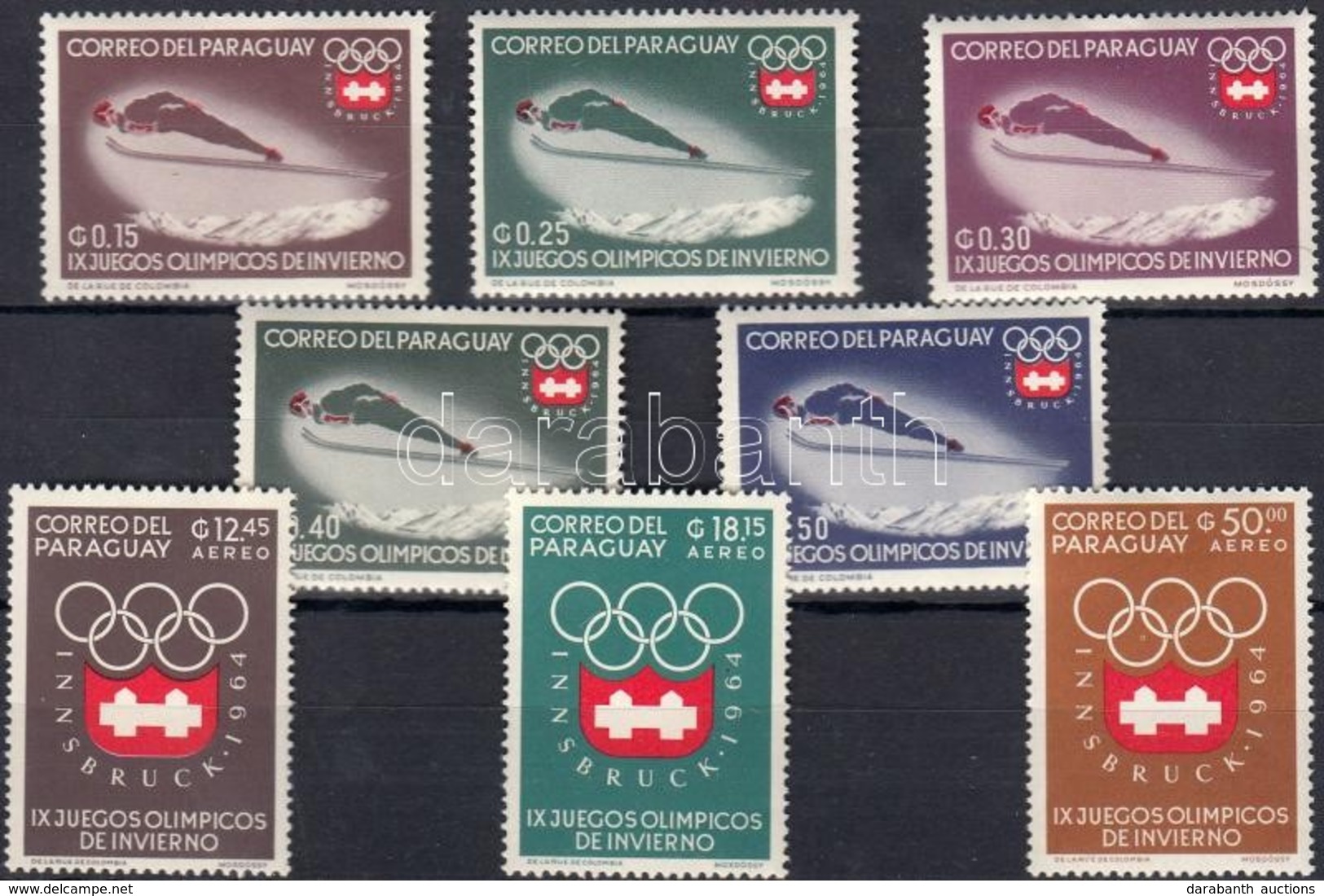 ** 1963 Téli Olimpia Innsbruck Mi 1249-1256 - Andere & Zonder Classificatie