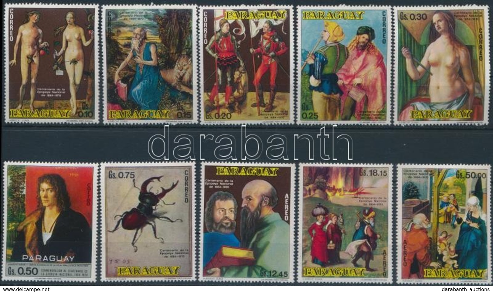 ** 1970 Festmény; Dürer Sor Mi 2117-2126 - Other & Unclassified