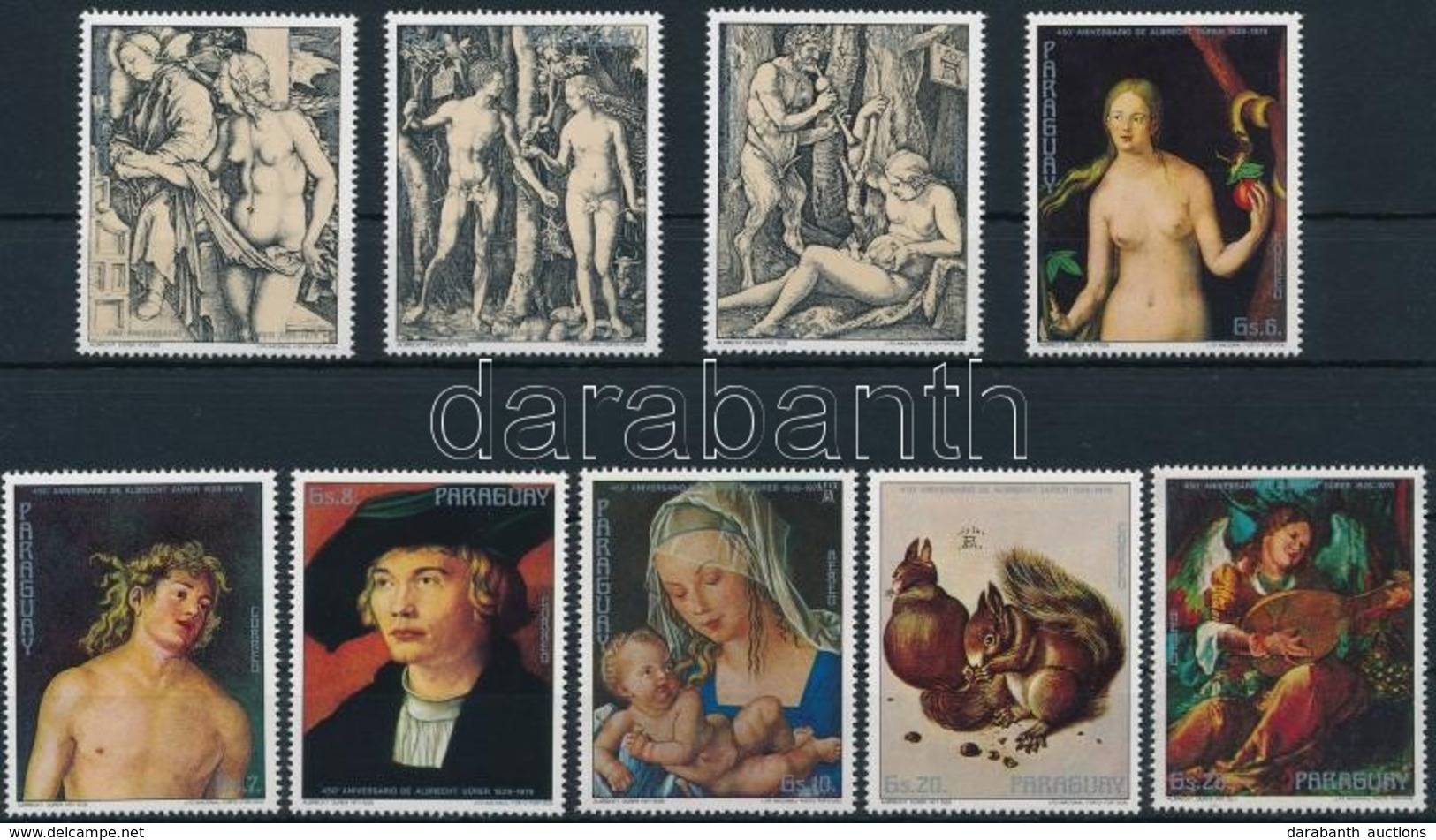 ** 1978 Dürer Festmény Sor Mi 3028-3036 - Autres & Non Classés