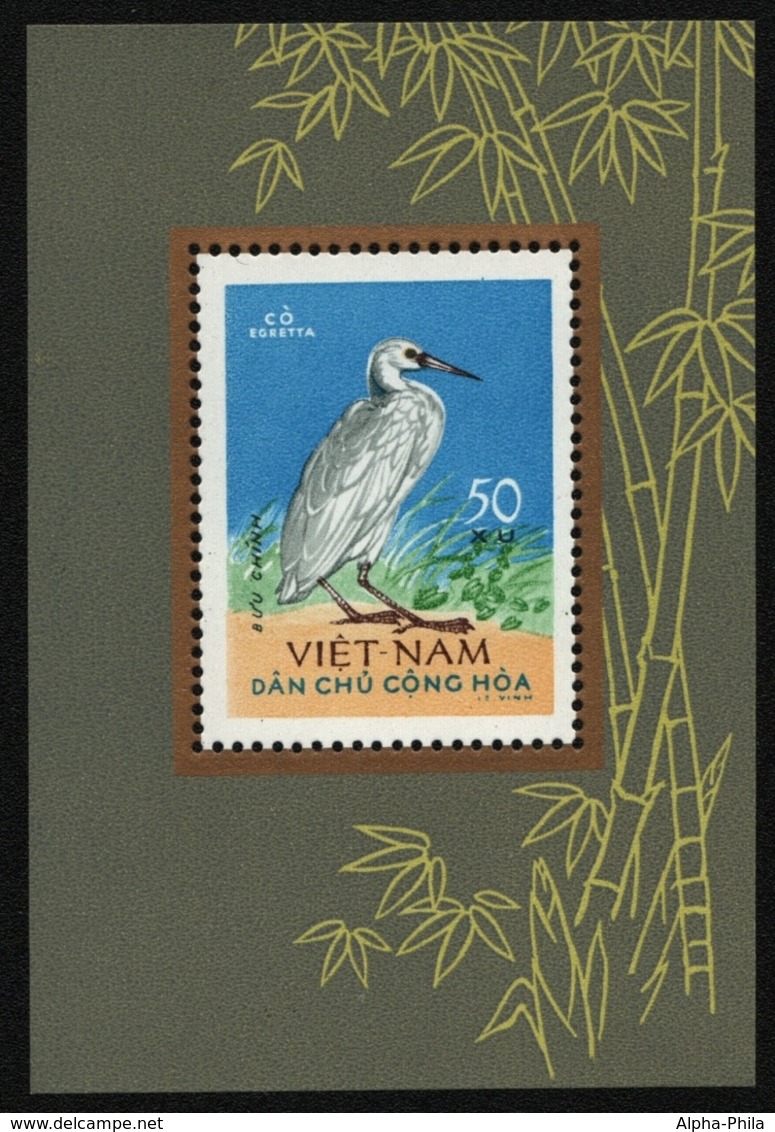 Vietnam 1963 - Mi-Nr. Block 8 (*) - Ohne Gummi Verausgabt - Vögel / Birds (II) - Viêt-Nam