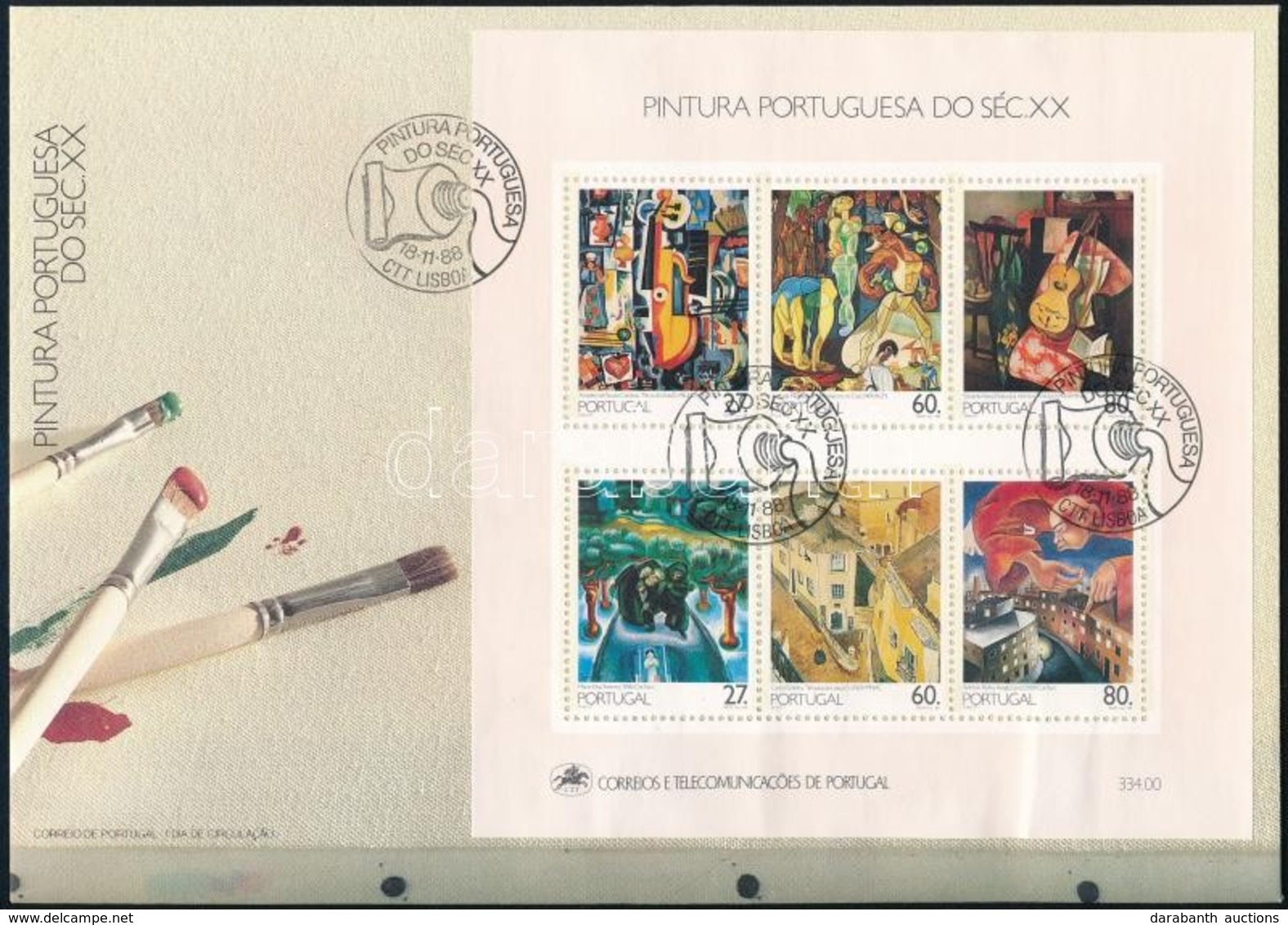 1988 Festmények Blokksor 2 Db FDC-n Mi 61-62 - Autres & Non Classés