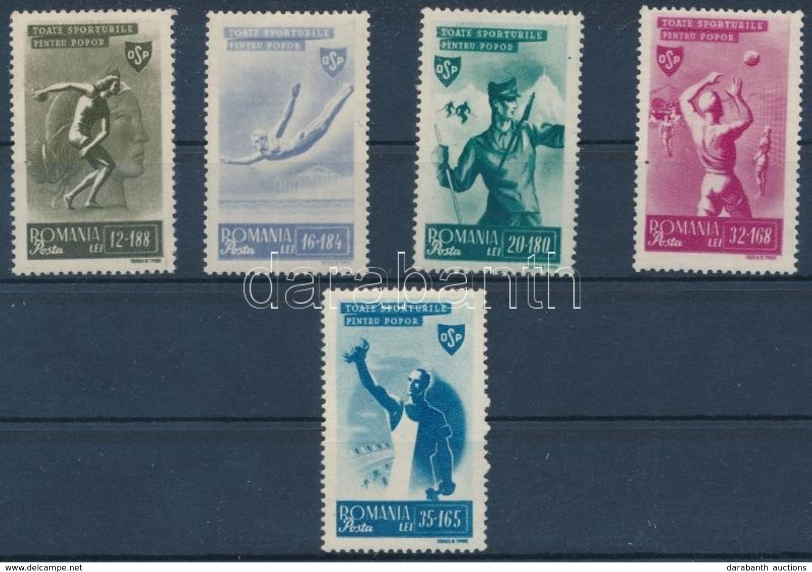 ** 1945 Nemzeti Sport (I) Mi 874-878 - Andere & Zonder Classificatie