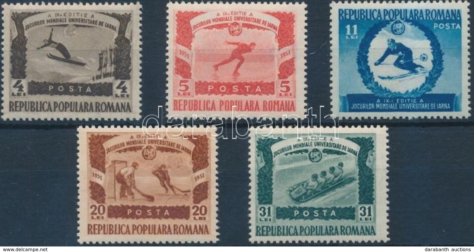 ** 1951 Egyetemi Téli Sportjátékok Sor Mi 1247-1251 - Andere & Zonder Classificatie