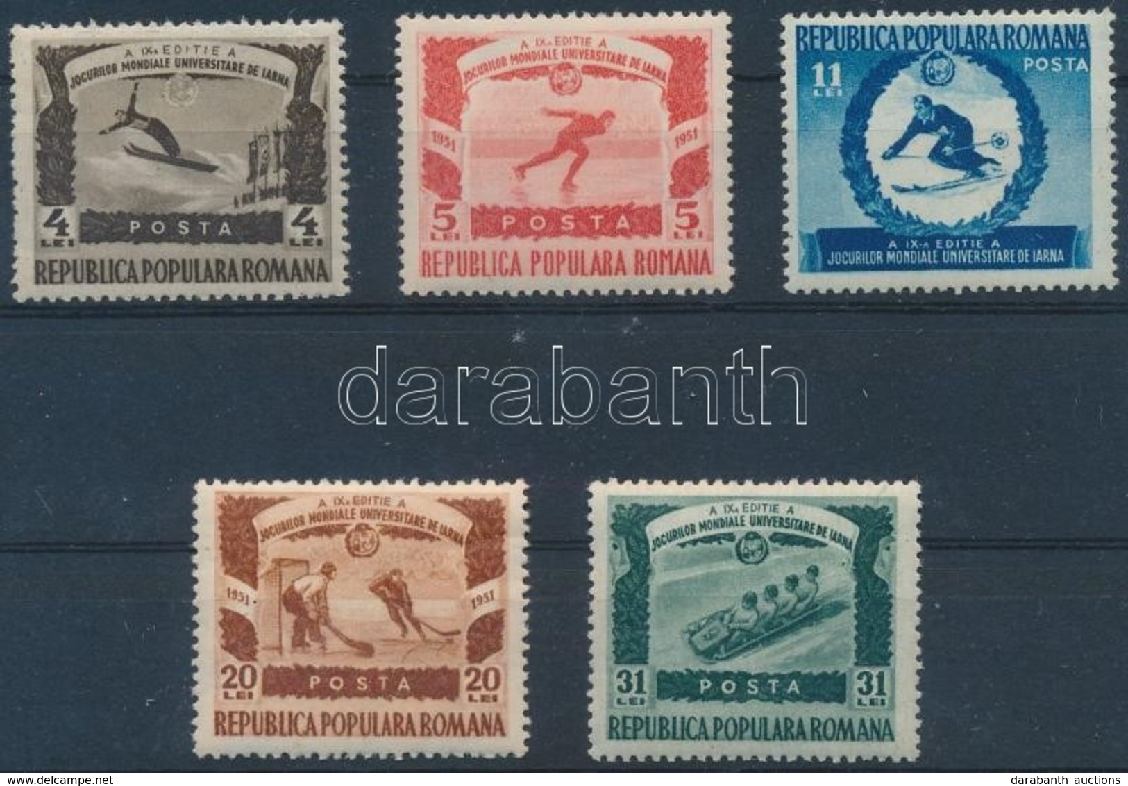 ** 1951 Téli Sport Sor Mi 1247-1251 - Other & Unclassified