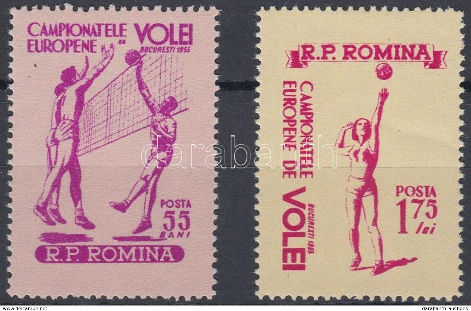 ** 1955 Európa Bajnokság, Röplabda Sor Mi 1517-1518 - Other & Unclassified