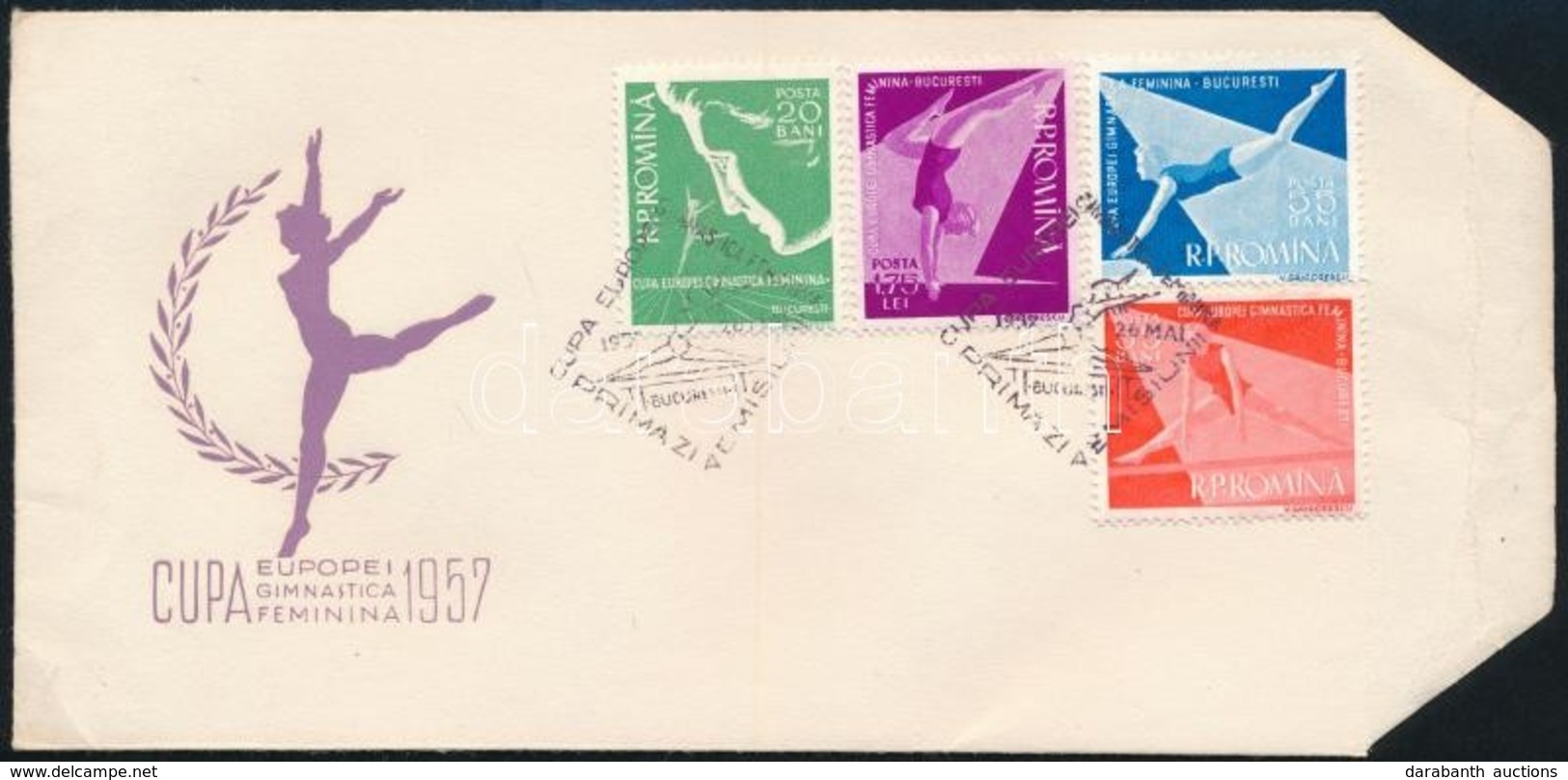 1957 Tornász Európa Bajnokság Mi 1639-1642 FDC - Andere & Zonder Classificatie