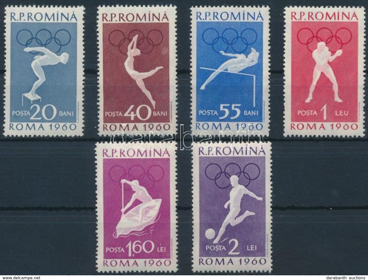 ** 1960 Nyári Olimpia Sor Mi 1847-1852 + Blokk Mi 46 - Andere & Zonder Classificatie