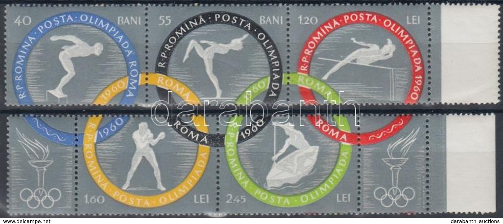 ** 1960 Római Nyári Olimpia Sor Kettes és Hármascsíkokban Mi 1853 A-1857 A - Andere & Zonder Classificatie