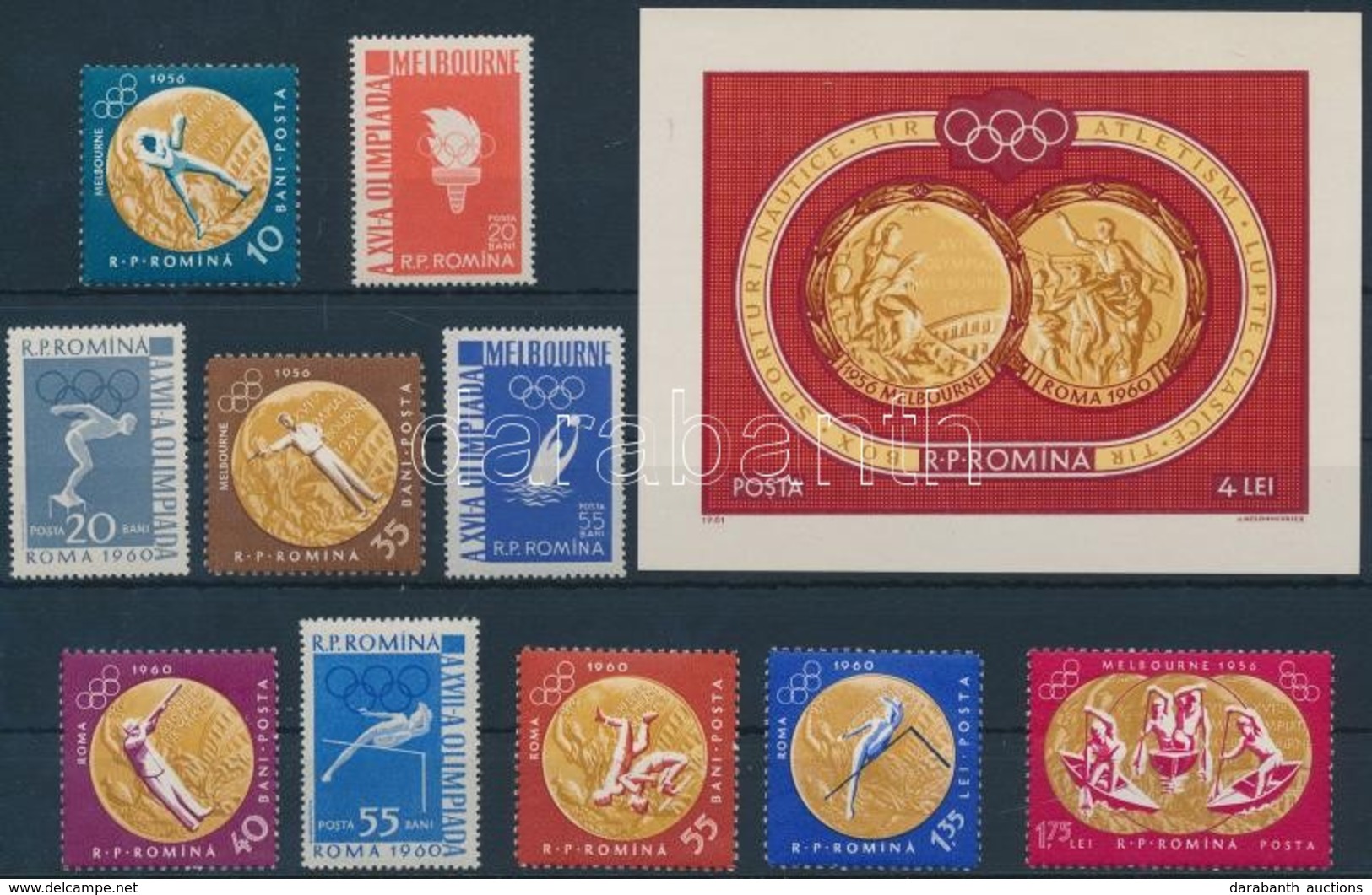 ** 1961 Nyári Olimpia, Melbourne Sor Mi 2010-2019 A + Blokk 50 - Andere & Zonder Classificatie