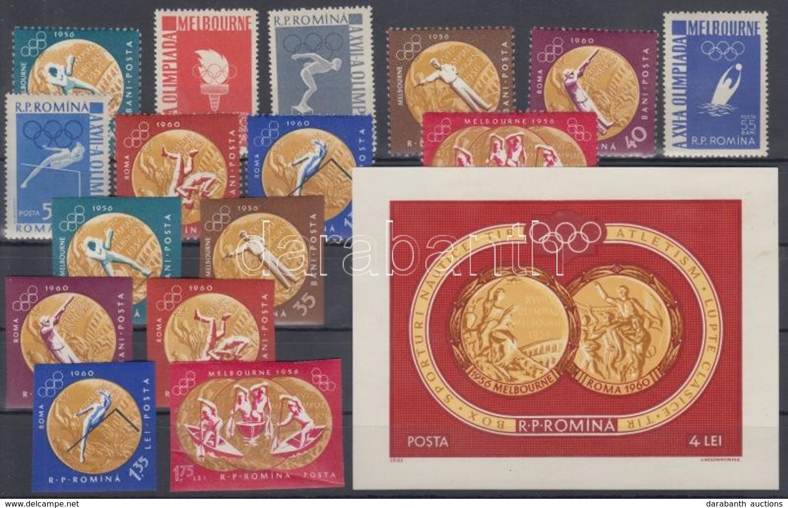 * 1961 Nyári Olimpiák Fogazott és Vágott Sor Mi 2010 AB-2019 AB + Blokk Mi 50 - Andere & Zonder Classificatie