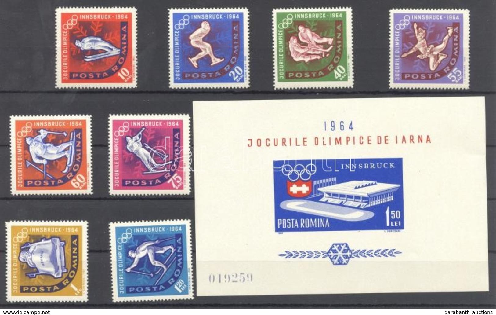 ** 1963 Téli Olimpia Mi 2195-2202 + Blokk 55 - Andere & Zonder Classificatie