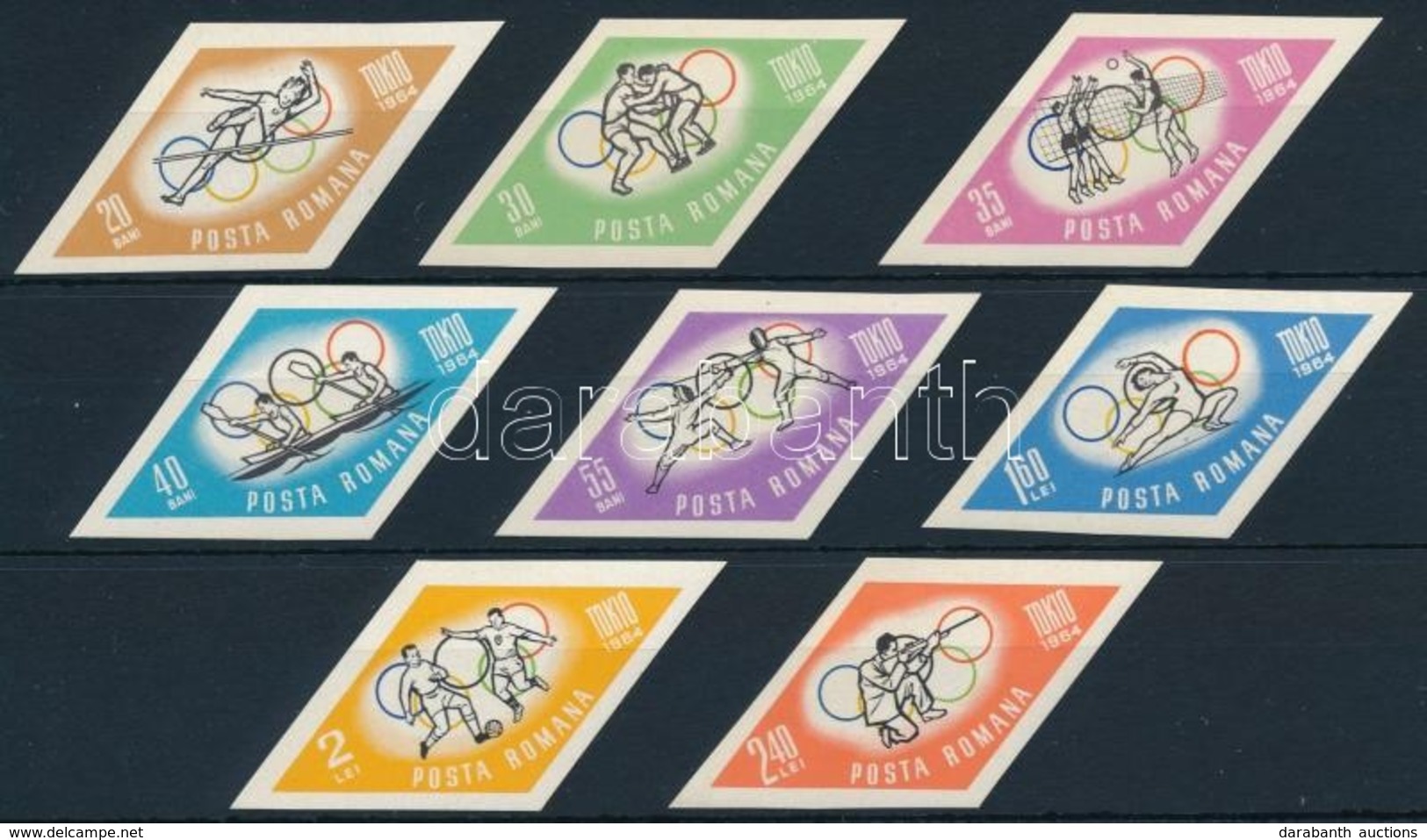 ** 1964 Nyári Olimpia, Tokió Vágott Sor Mi 2317-2324 - Autres & Non Classés