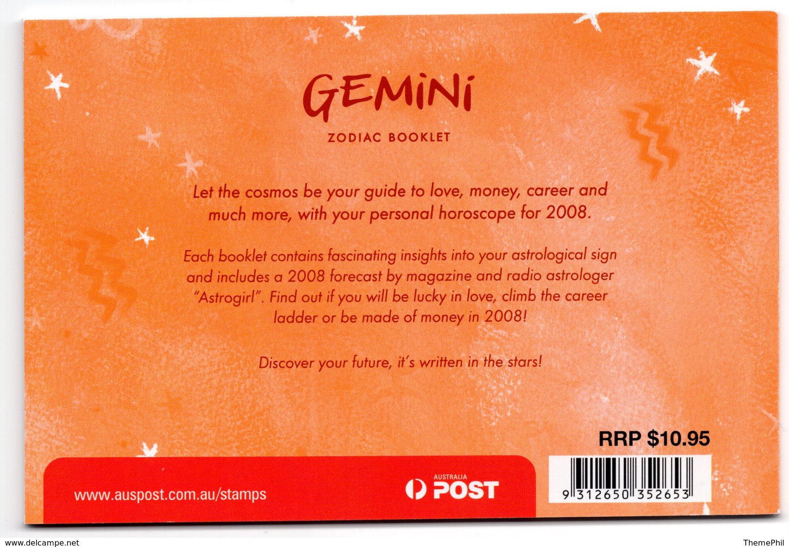 Australia Australië 2008 Prestige Booklet Zodiac Gemini Sterrenbeeld Tweelingen - Astrology