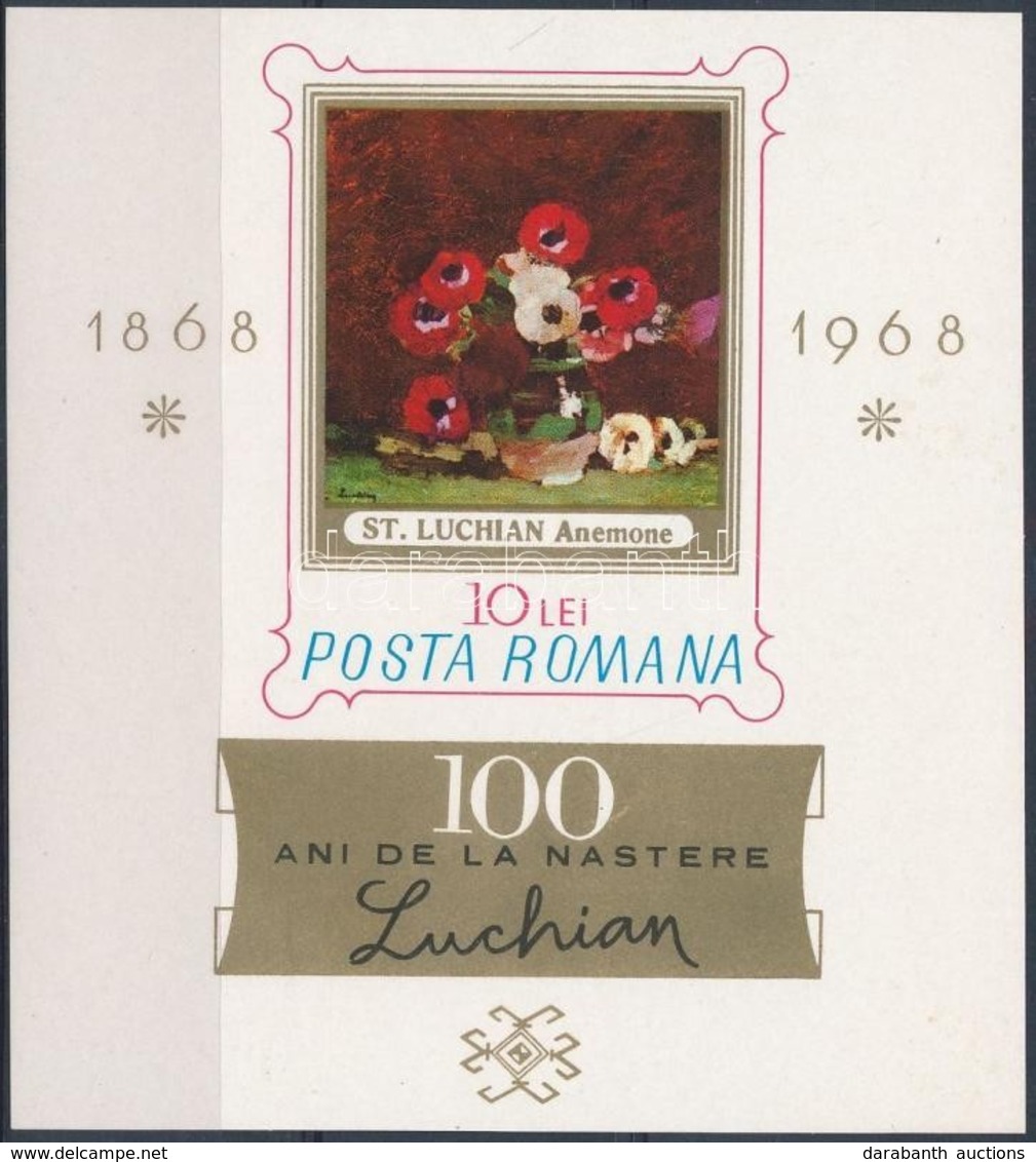 ** 1968 Stefan Luchian Festő Születésének 100. évfordulója Blokk Mi 66 - Andere & Zonder Classificatie