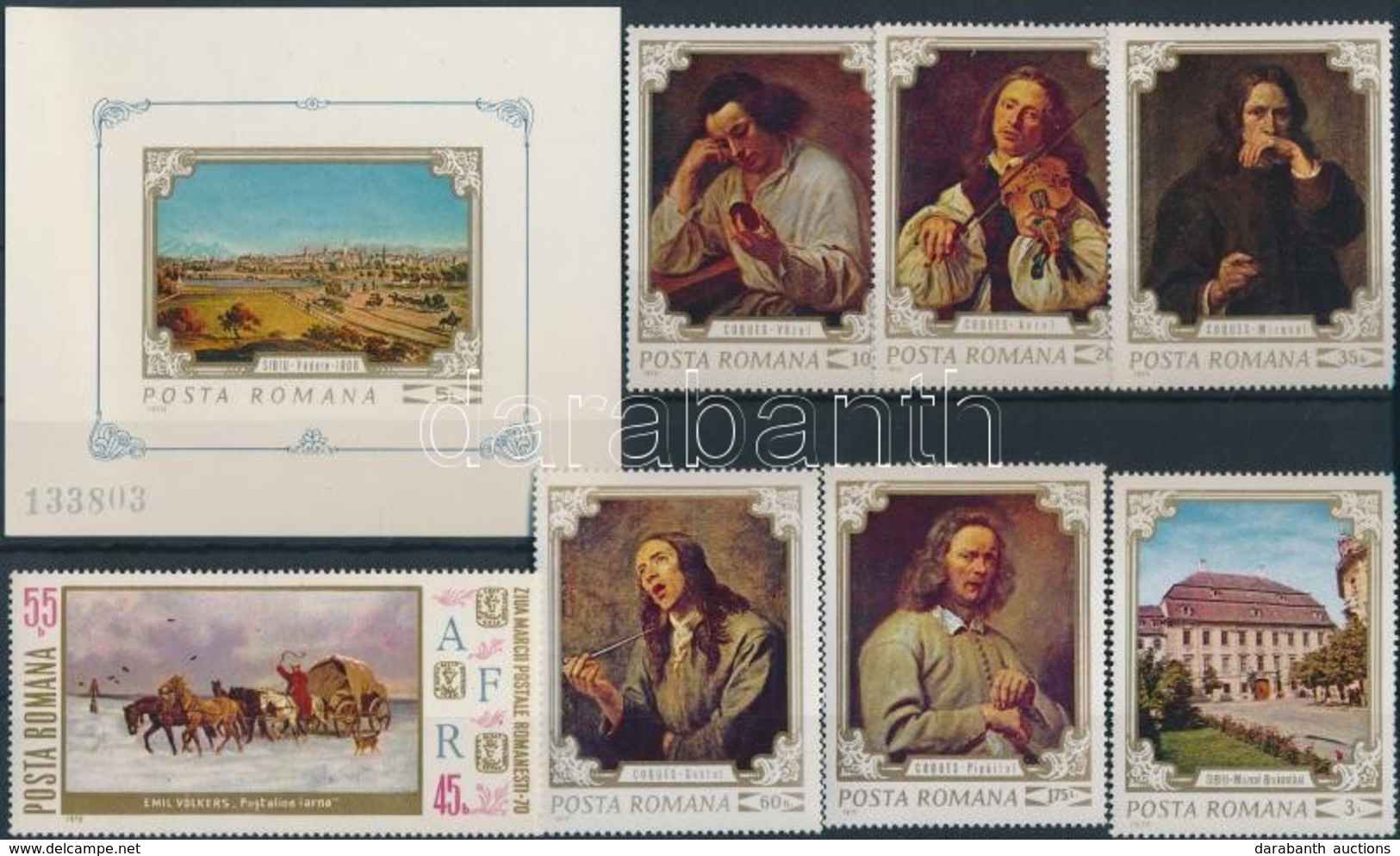 ** 1970 Festmény Sor Mi 2897-2902 + Blokk 79 - Andere & Zonder Classificatie