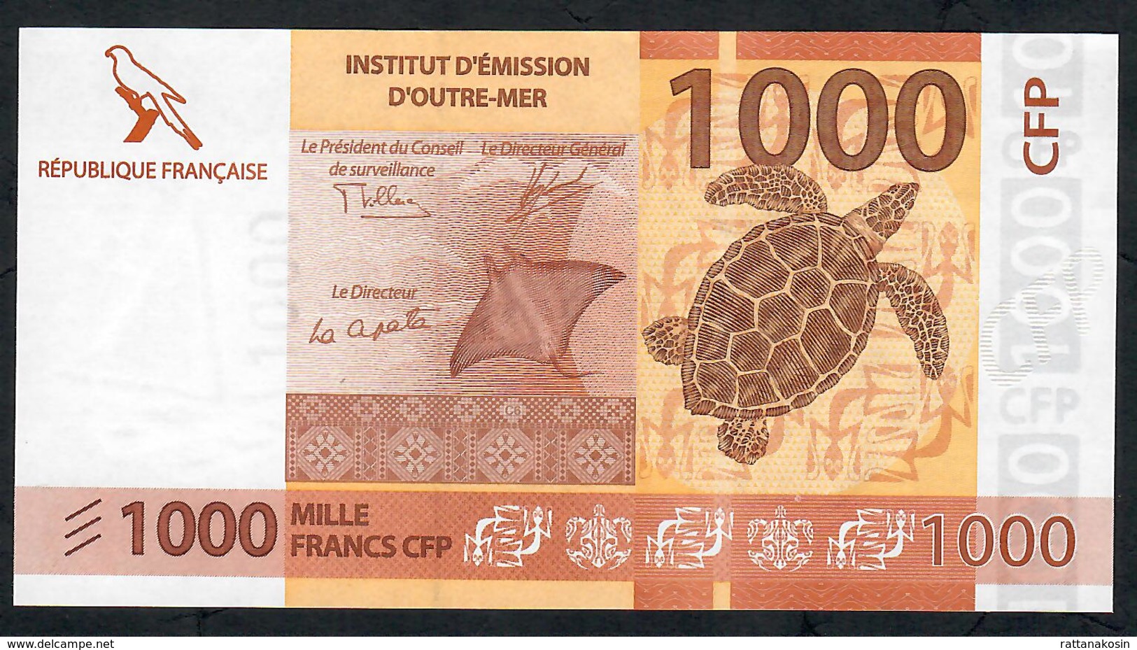 F.P.T. P6b 1000 FRANCS 2014 New Signature 2018  XF-AU - Territori Francesi Del Pacifico (1992-...)