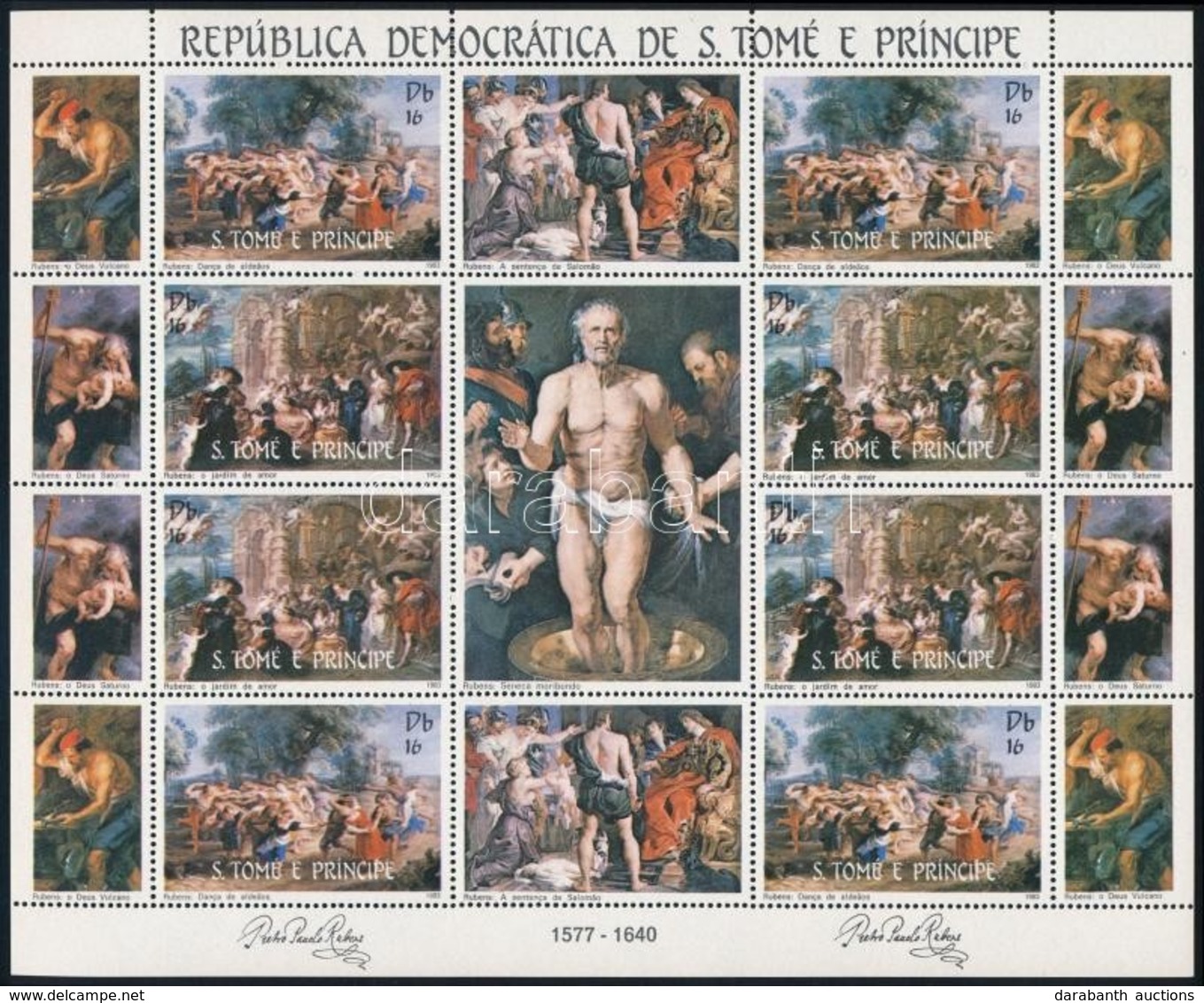 ** 1983 Rubens Festmények Kisív Mi 815-816 - Autres & Non Classés