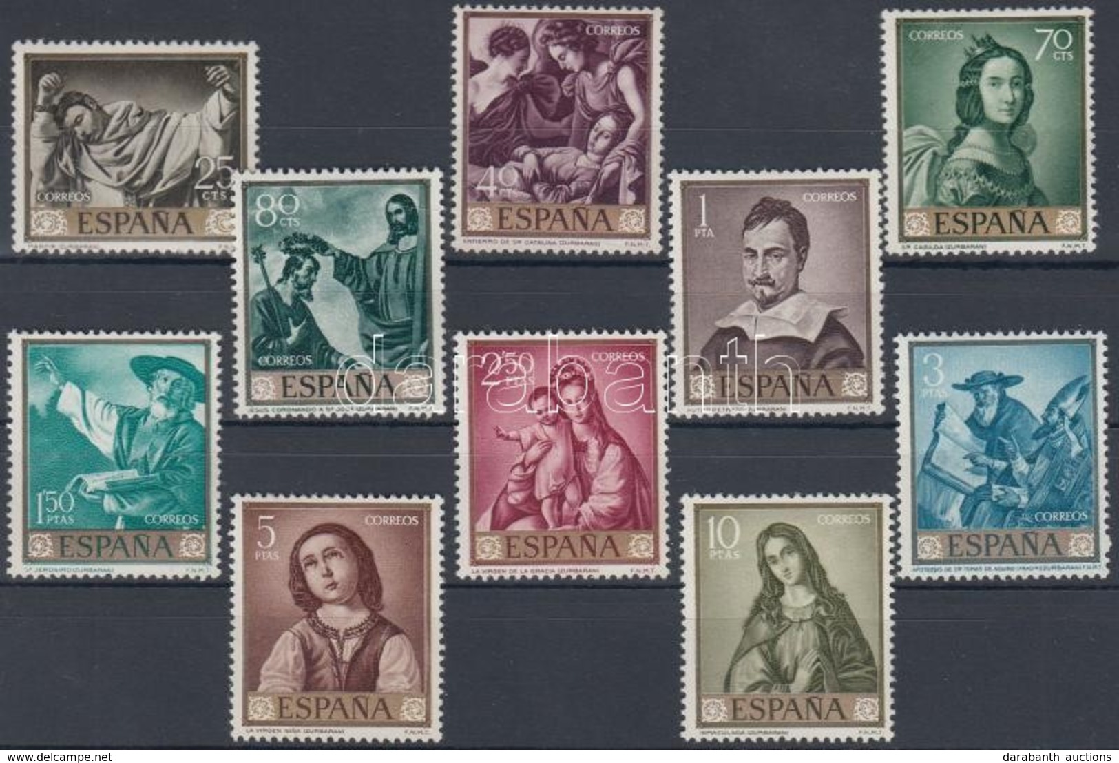 ** 1962 Festmény (V) Sor Mi 1304-1313 - Autres & Non Classés