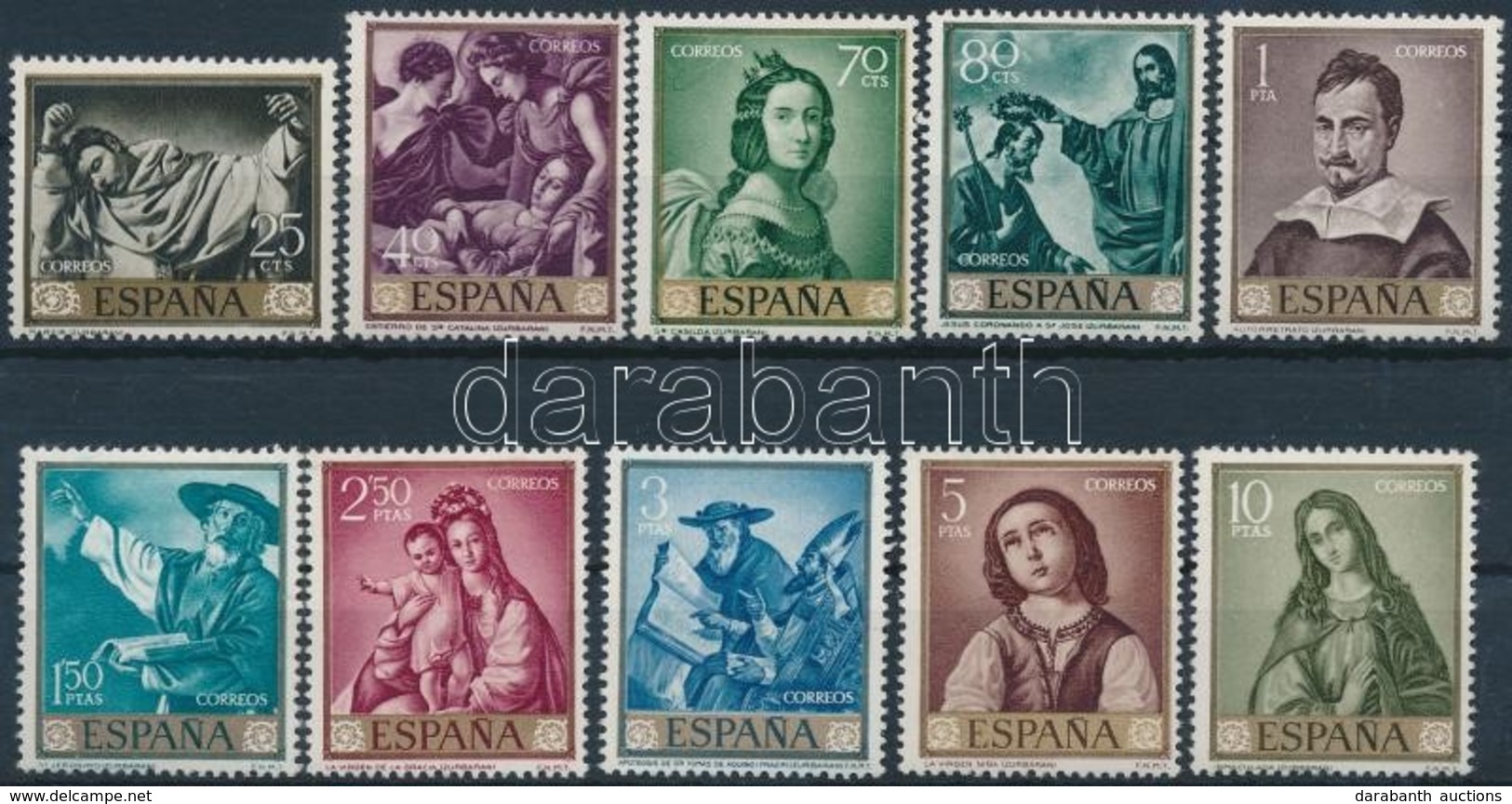 ** 1962 Festmények (V.) Sor Mi 1304-1313 - Other & Unclassified