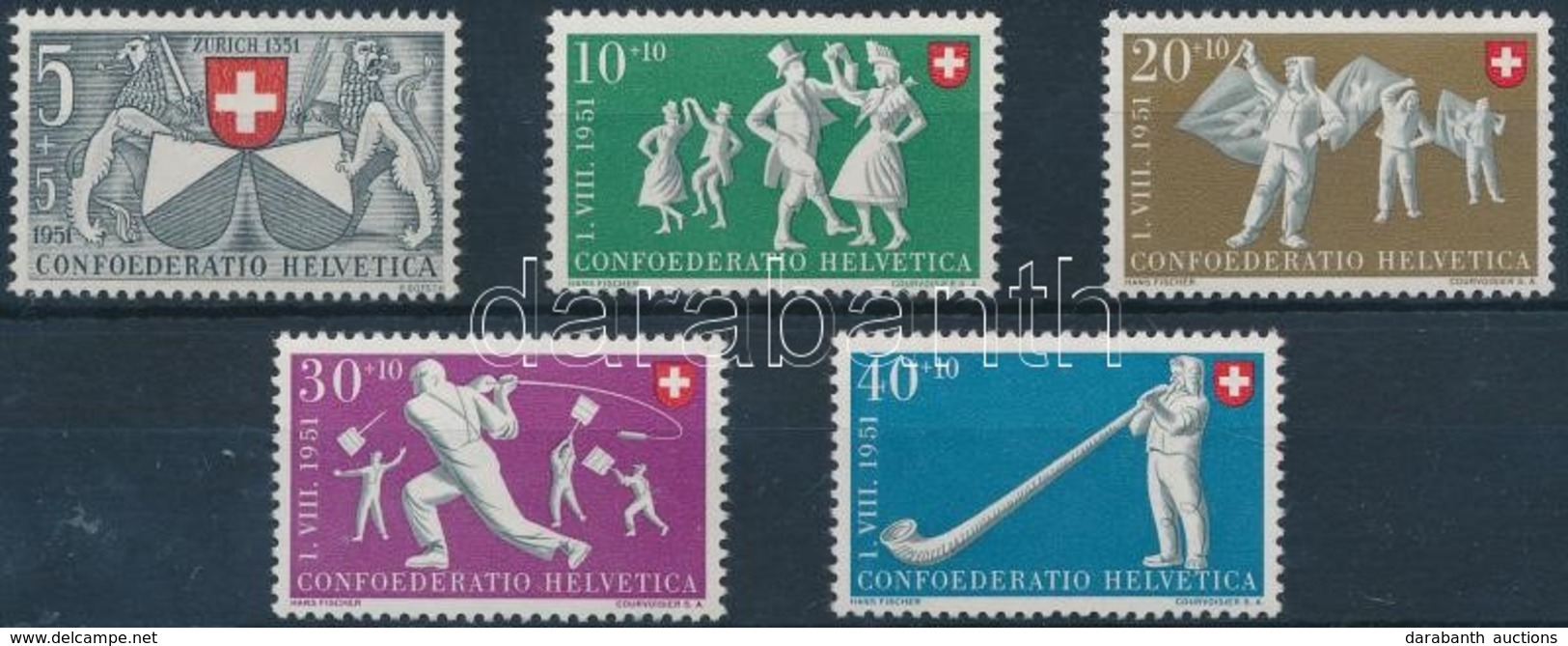 ** 1951 Pro Patria Sor Mi 555-559 - Other & Unclassified