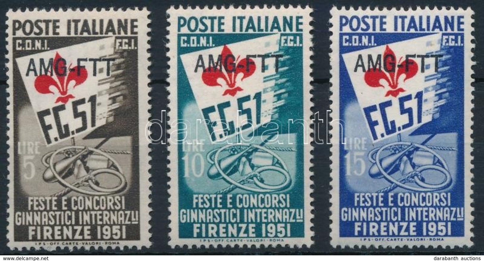 ** 1951 Nemzetközi Tornaverseny, Firenzei Sor Mi 147-149 - Autres & Non Classés