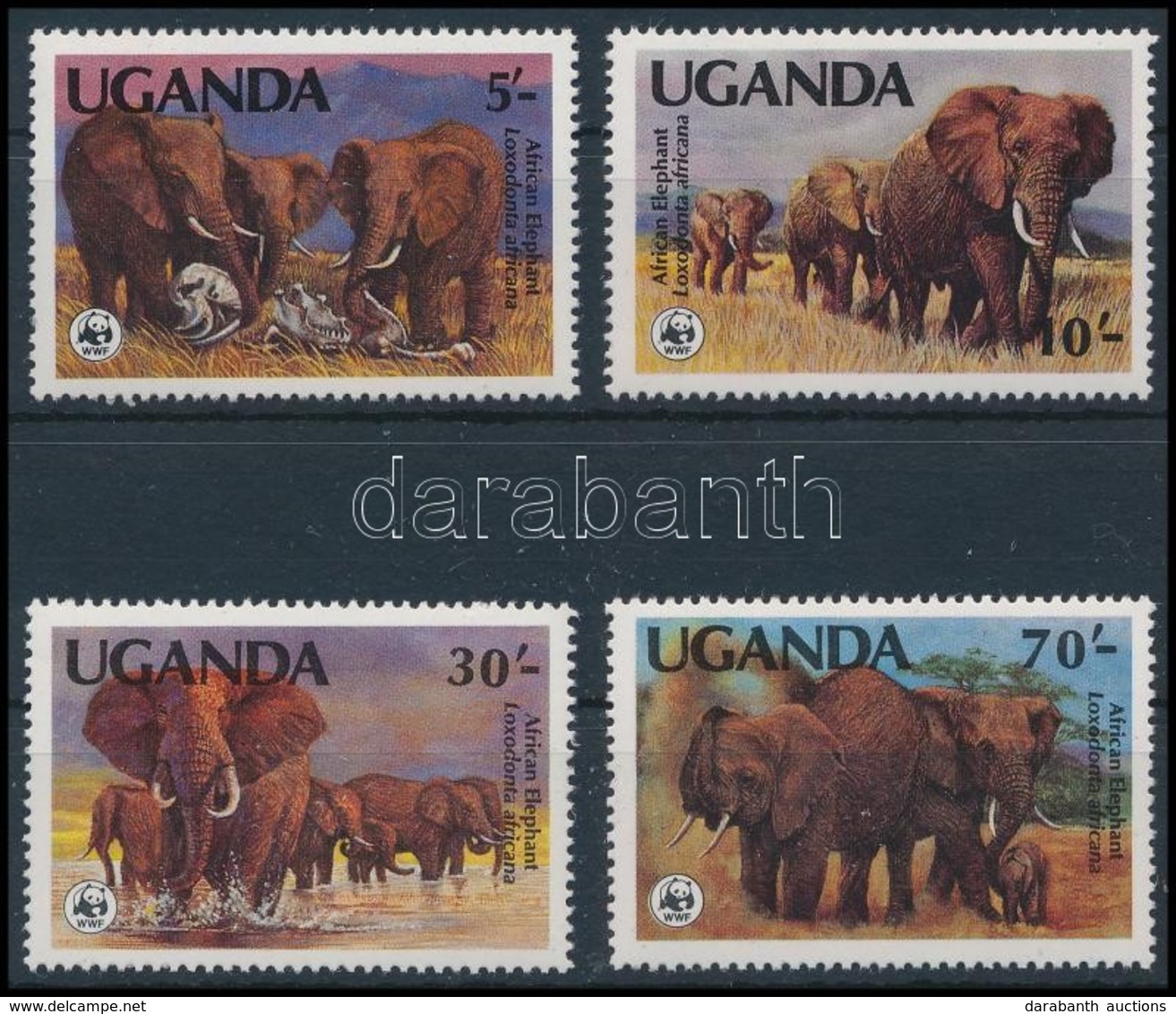 ** 1983 WWF: Afrikai Elefánt Sor,
WWF: African Elephant Set
Mi 361-364 - Other & Unclassified