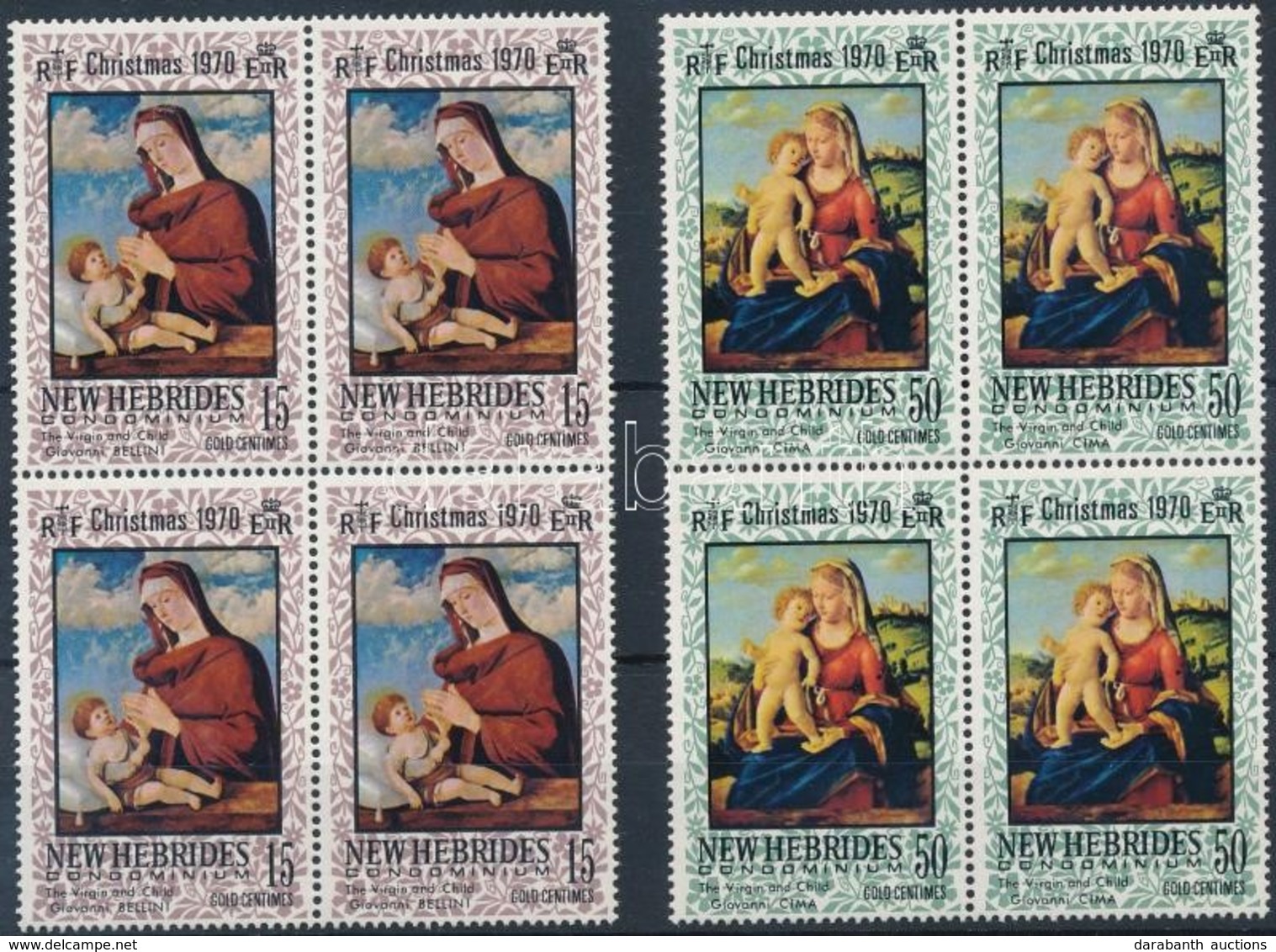 ** 1970 Karácsony Sor Négyestömbökben Mi 297-298 - Autres & Non Classés