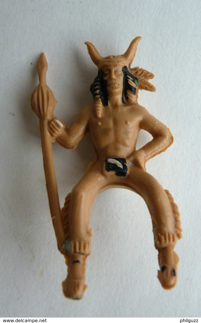 FIGURINE REAMSA INDIEN CAVALIER SORCIER SANS CHEVAL Pas Jescan Cherilea STARLUX CLAIRET, OUGEN, CYRNOS, ELASTOLIN - - Militaires