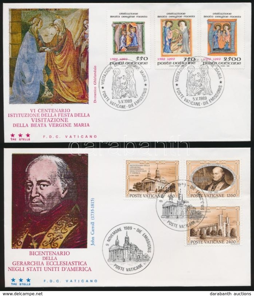 1989 2 Klf Sor 2 FDC-n Mi 973-975 + 993-995 - Autres & Non Classés