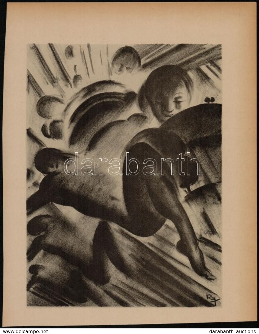 Ruzicskay György (1896-1993): Illusztráció A Szerelemkeresőből. Algrafia, Papír, Jelzett Az Algrafián, 29×24,5 Cm - Autres & Non Classés