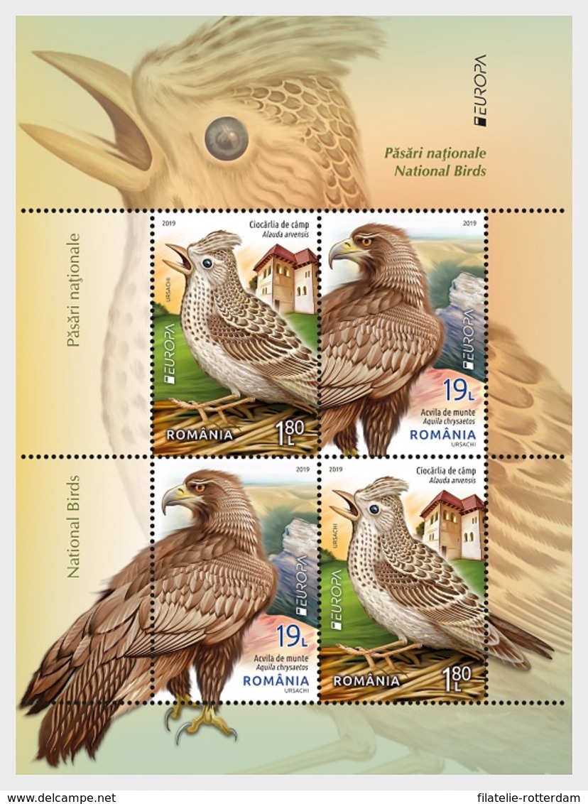 Roemenië / Romania - Postfris / MNH - Sheet Europa, Vogels 2019 - Ongebruikt