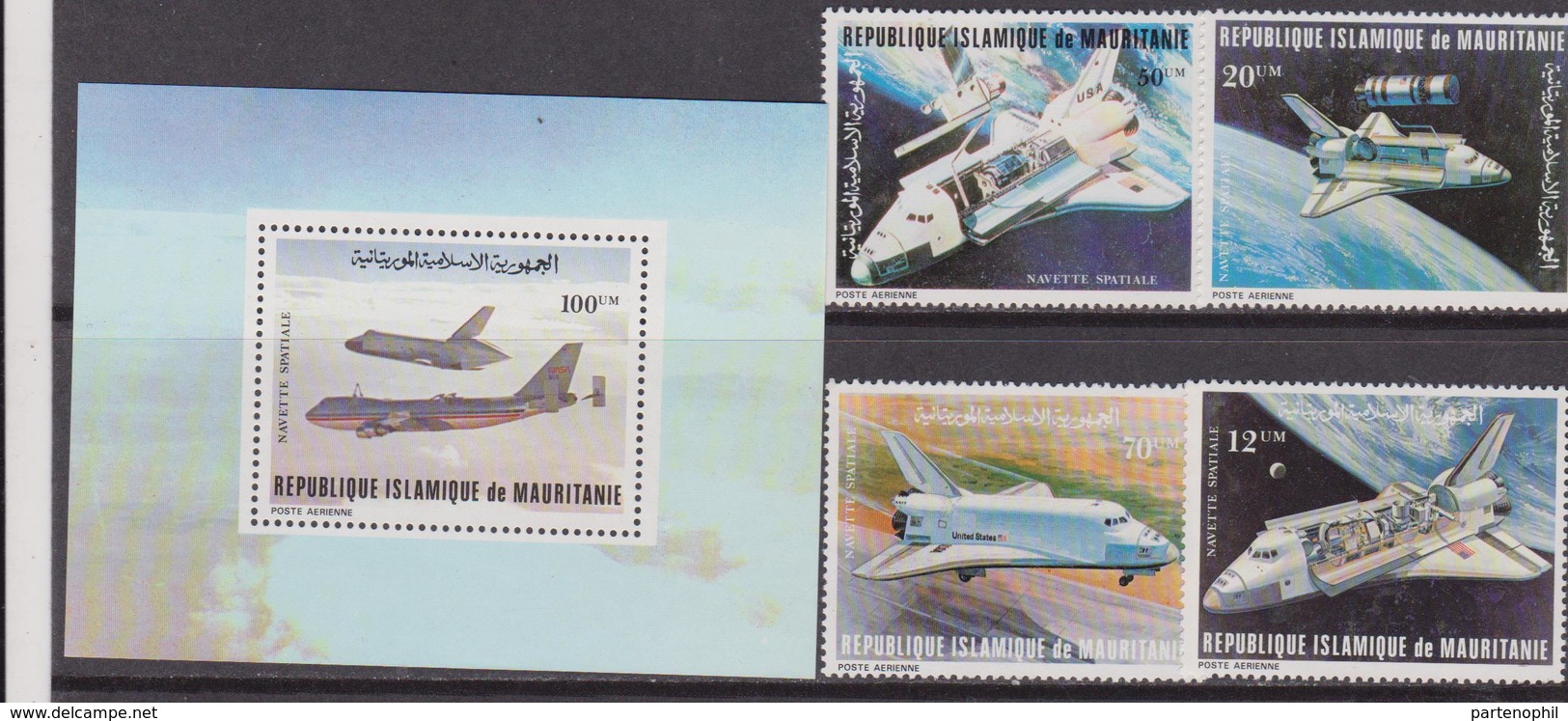 Mauritania  - Spazio Space Airplane Set+sheet MNH - Africa