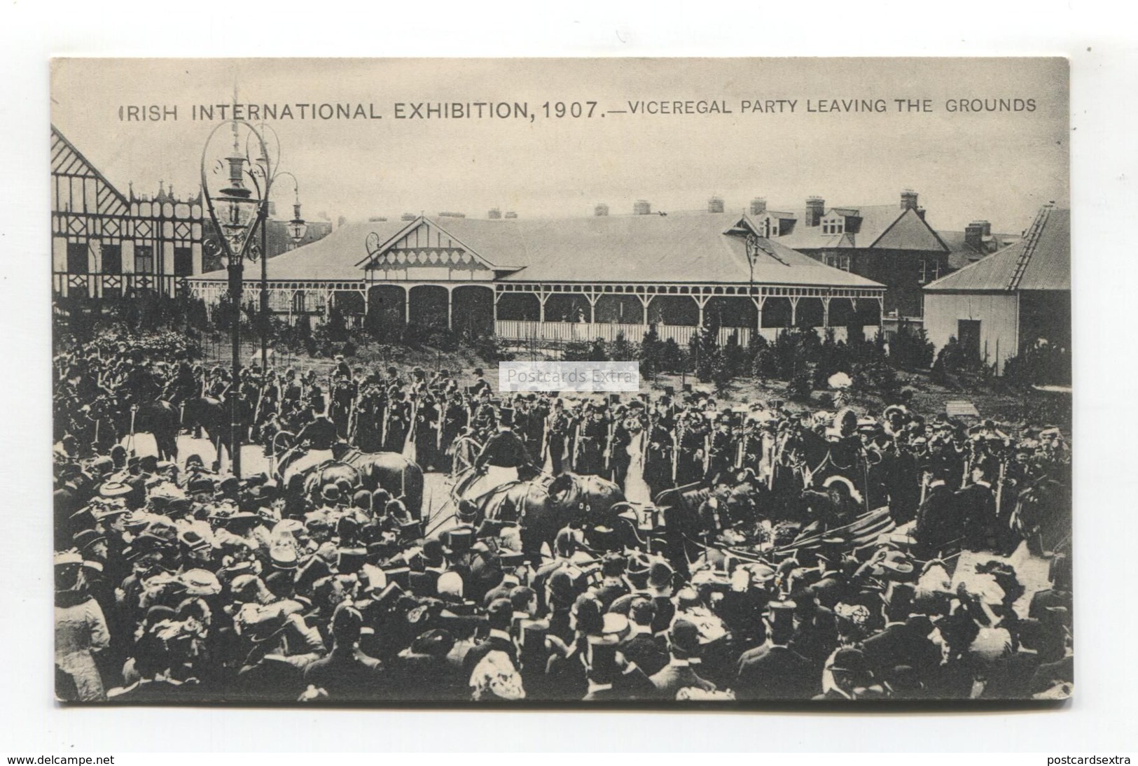 Irish International Exhibition, Dublin 1907 - Viceregal Party Leaving The Grounds - Old Postcard - Expositions