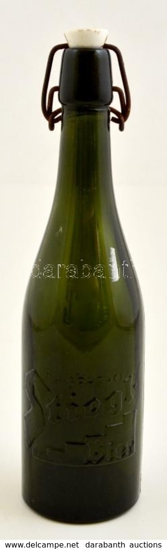 Cca 1920 Stiegl Csatos Palack, Jó állapotban, Hibátlan, M:28 Cm - Glas & Kristal